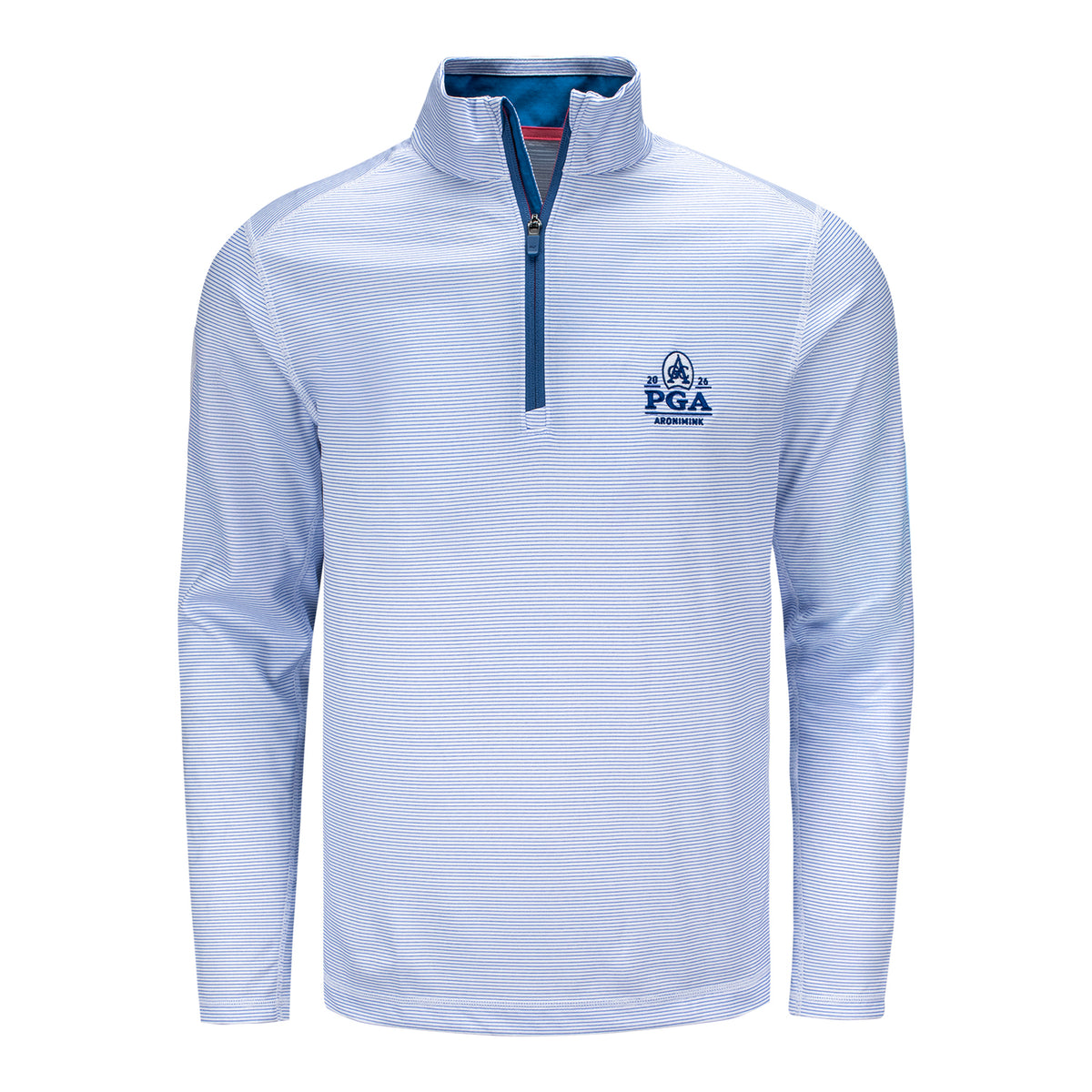 Vineyard Vines 2026 PGA Championship Sankaty Quarter Zip in Blue - Front View