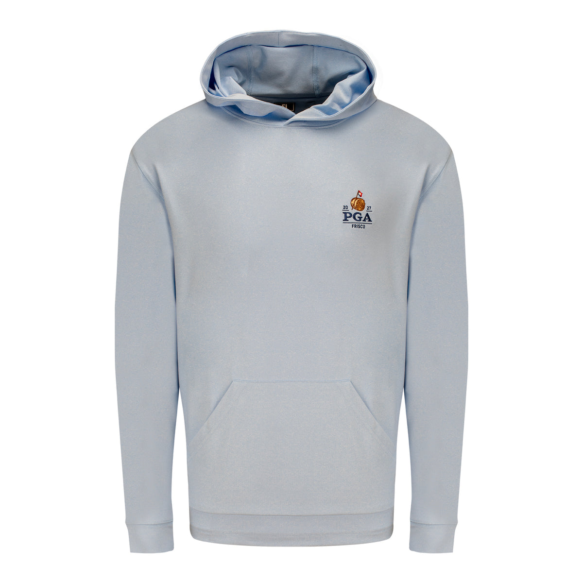 FootJoy 2027 PGA Championship Approach Hoodie in Heather Light Blue - Front View