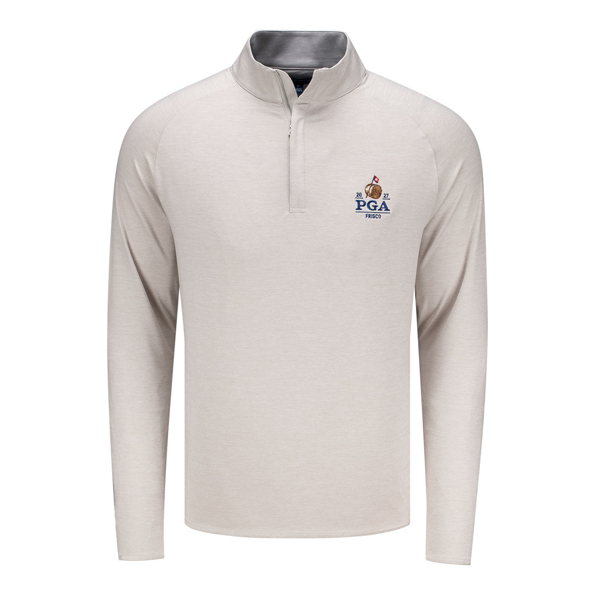 Peter Millar 2027 PGA Championship Stealth Performance Quarter Zip in Grey Mist