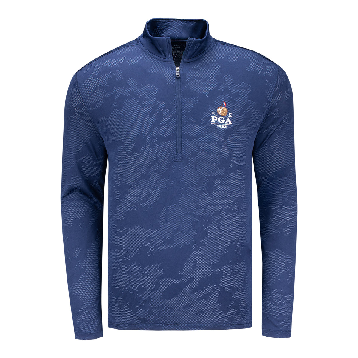 Under Armour 2027 PGA Championship Tech Vent Jacquard Quarter Zip in Navy - Front View