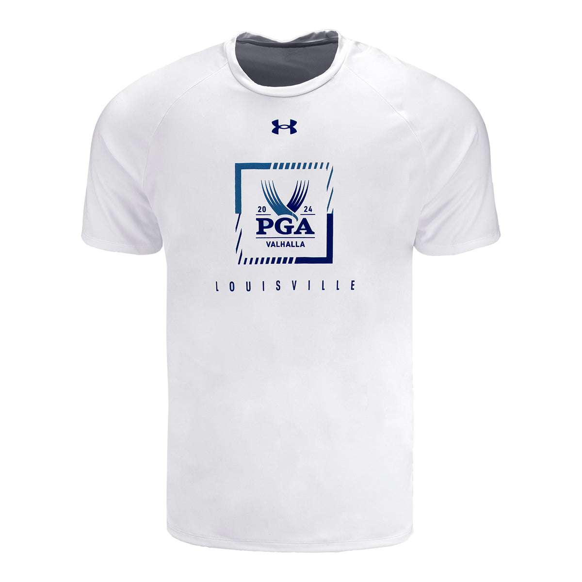 Under Armour 2024 PGA Championship Official Logo in Box Performance T-Shirt in White - Front View