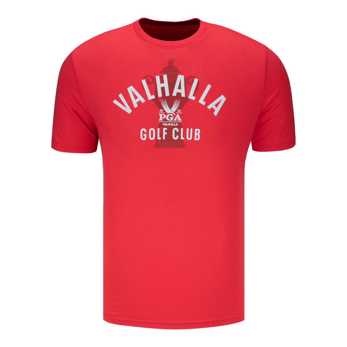 Under Armour 2024 PGA Championship Wanamaker Trophy T-Shirt in Red - Front View