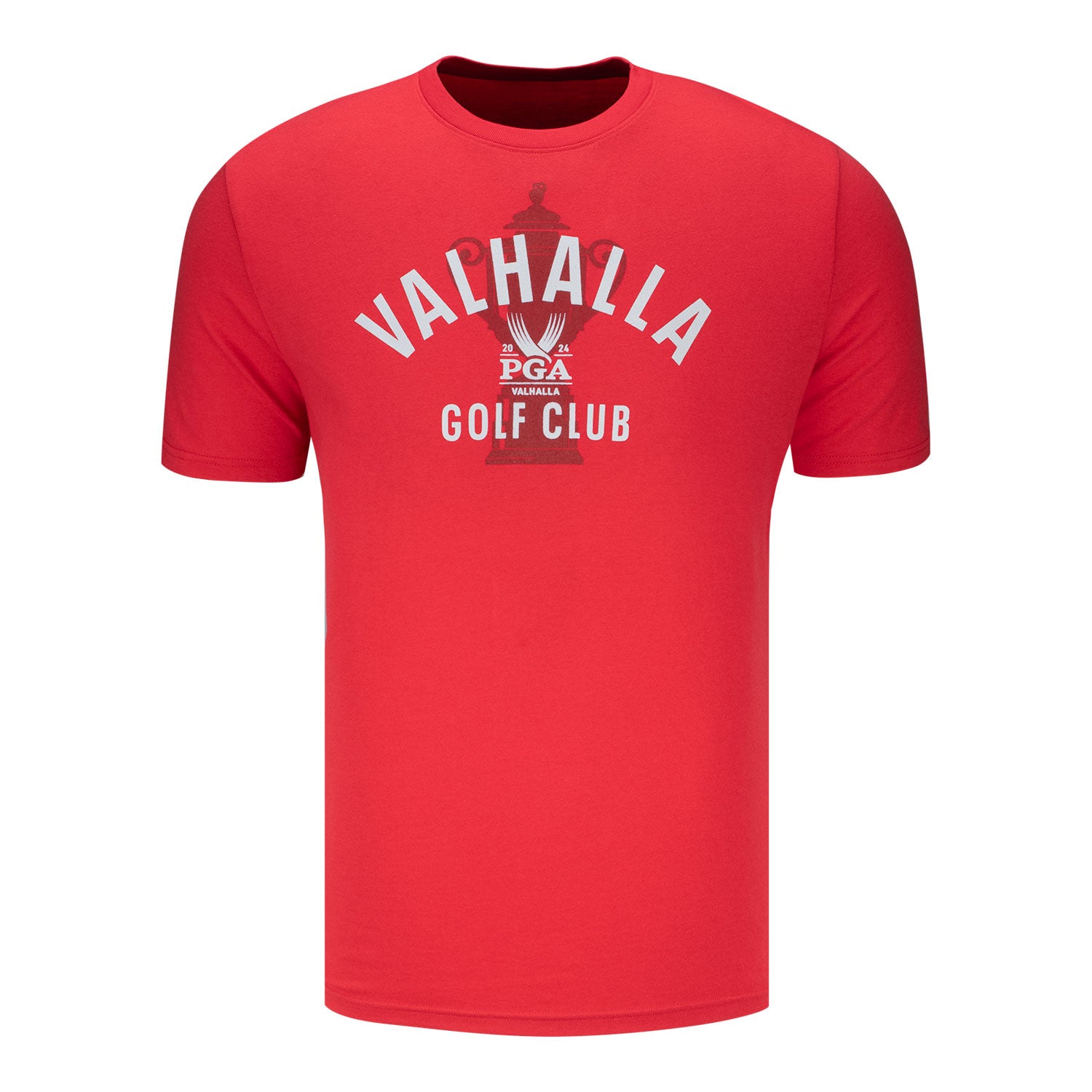 Under Armour 2024 PGA Championship Wanamaker Trophy T-Shirt in Red - Front View