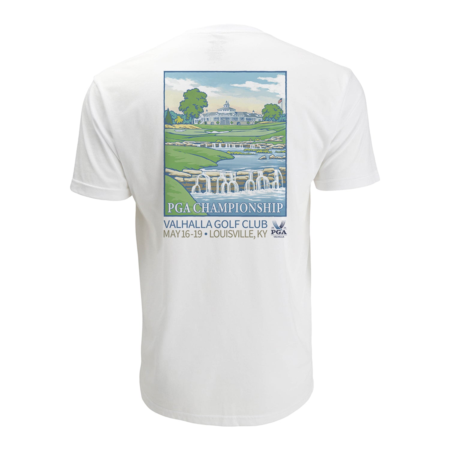 Imperial 2024 PGA Championship X Lee Wybranski Poster T-Shirt in White - Back View