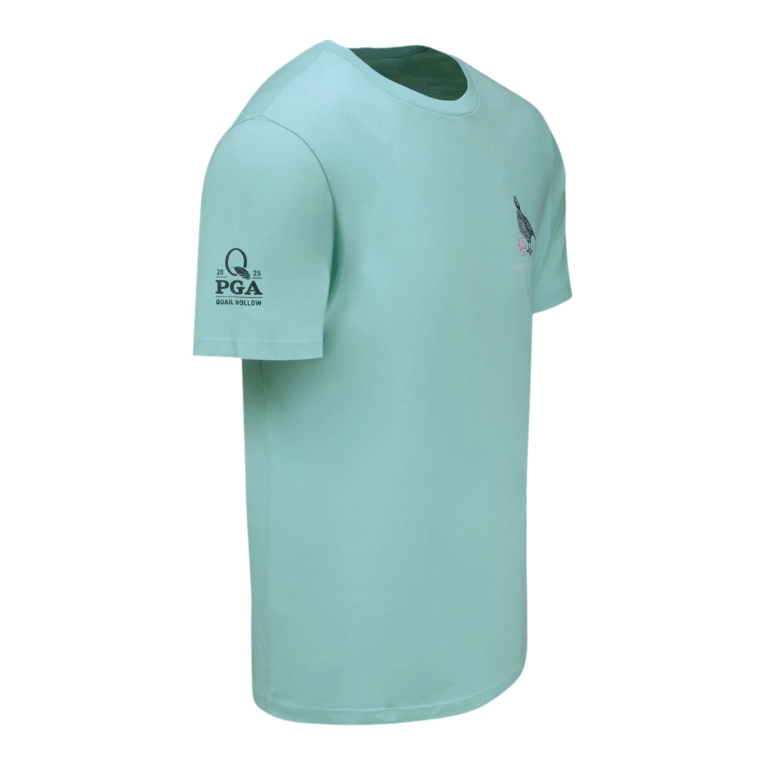 GFore 2025 PGA Championship Quail Bird T-Shirt in Mint Green - Front View