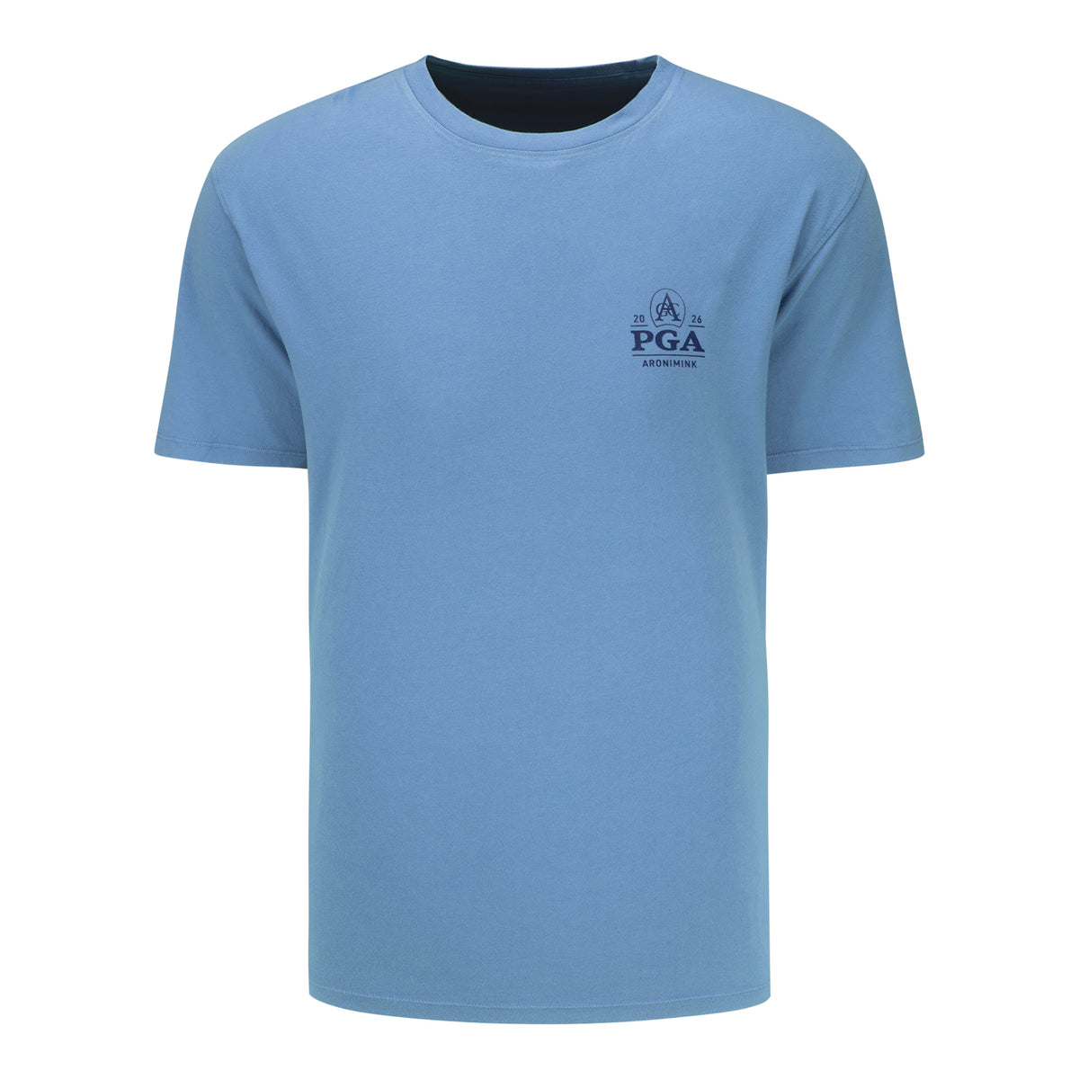 Ahead 2026 PGA Championship Retro Course T-Shirt in Blue Jean - Front View