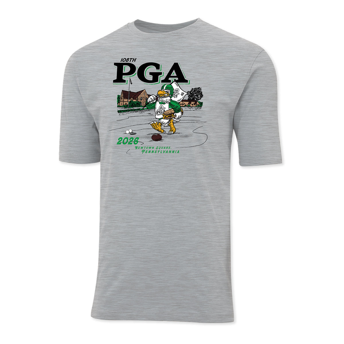 Ahead 2026 PGA Championship Joe Eagle T-Shirt in Heather Grey - Front View
