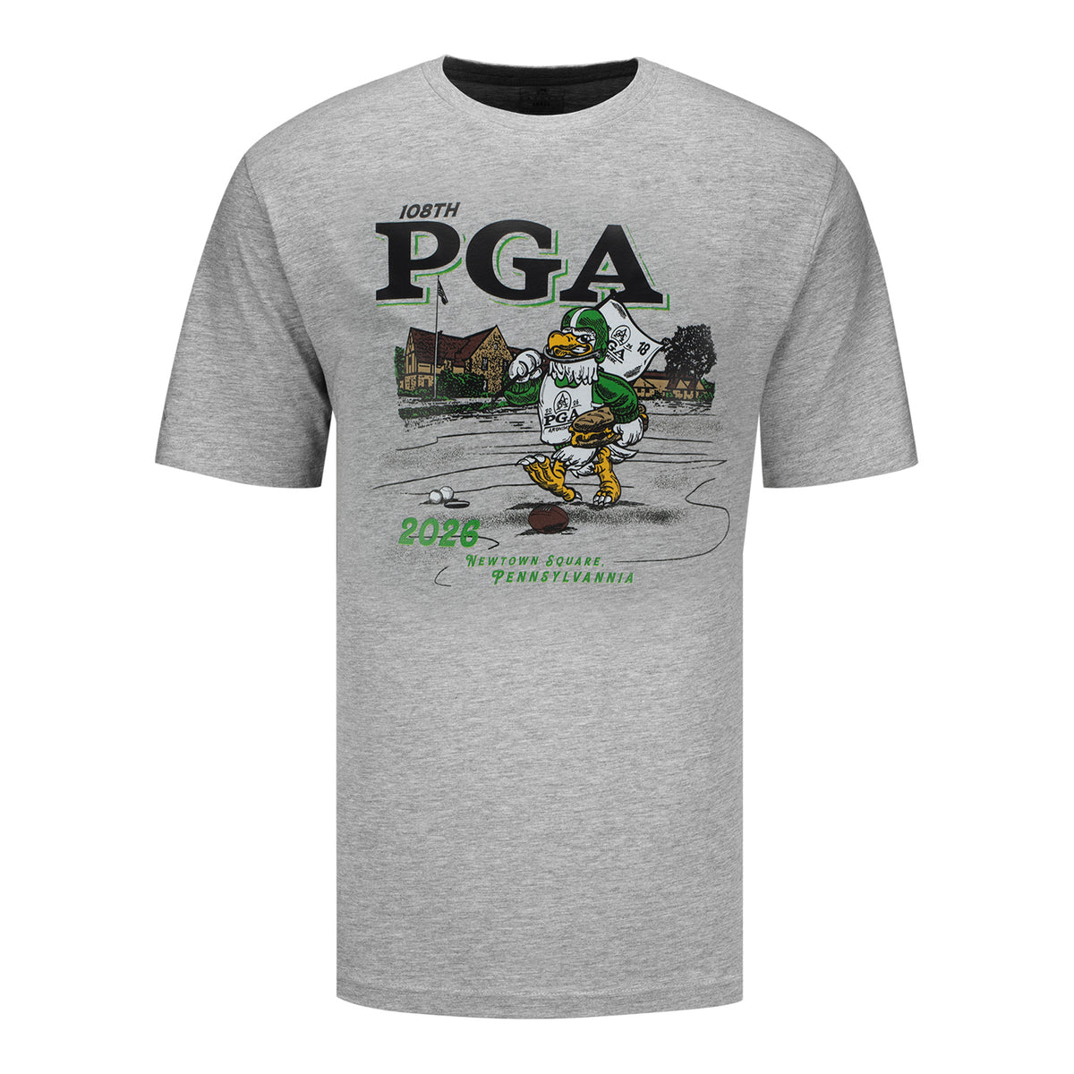 Ahead 2026 PGA Championship Joe Eagle T-Shirt in Heather Grey - Front View