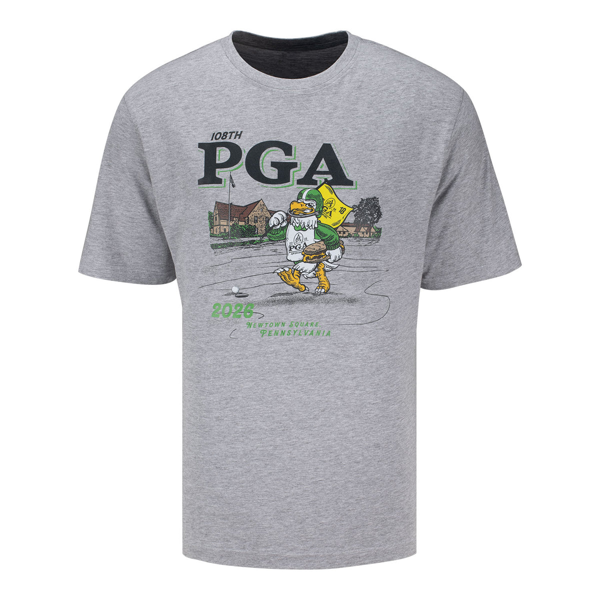 Ahead 2026 PGA Championship Joe Eagle T-Shirt in Heather Grey - Front View