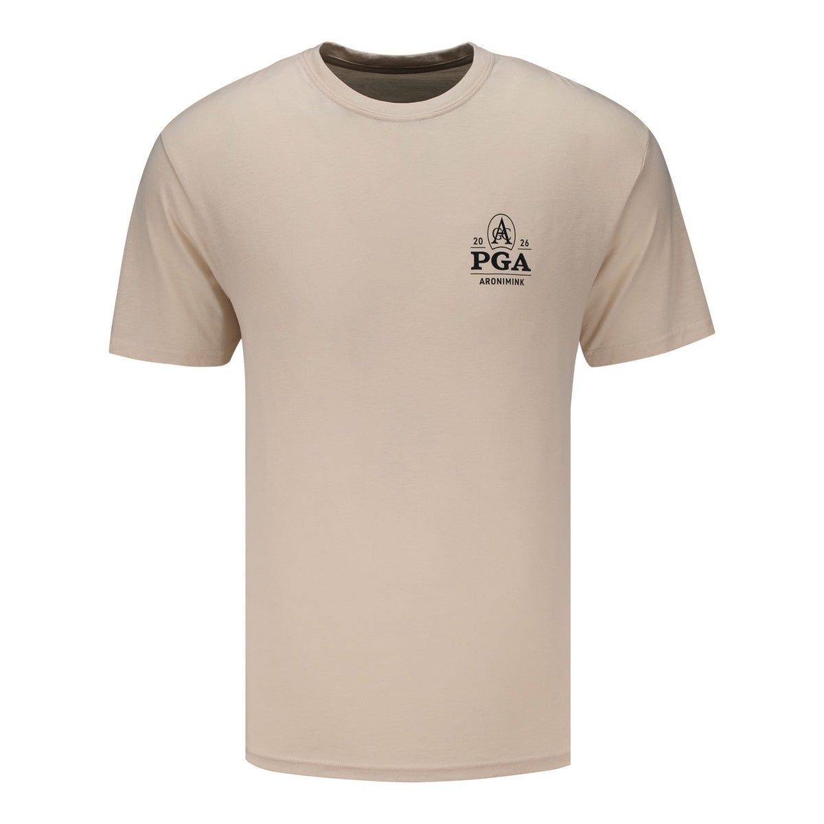 Levelwear 2026 PGA Championship Richmond Philadelphia Historical T-Shirt in Sand Beige - Front View