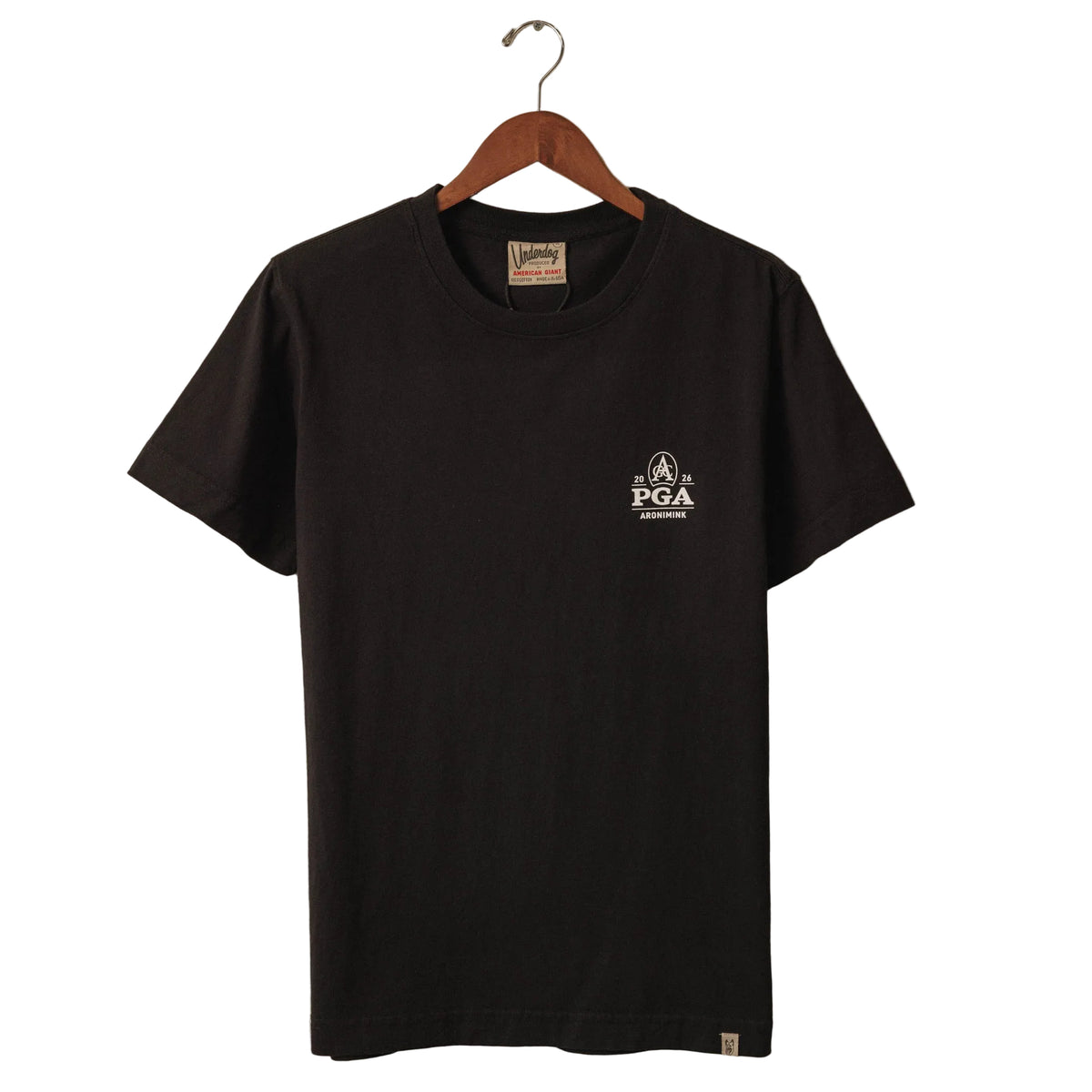 Underdog 2026 PGA Championship Eagle Mascot T-Shirt in Black - Front
