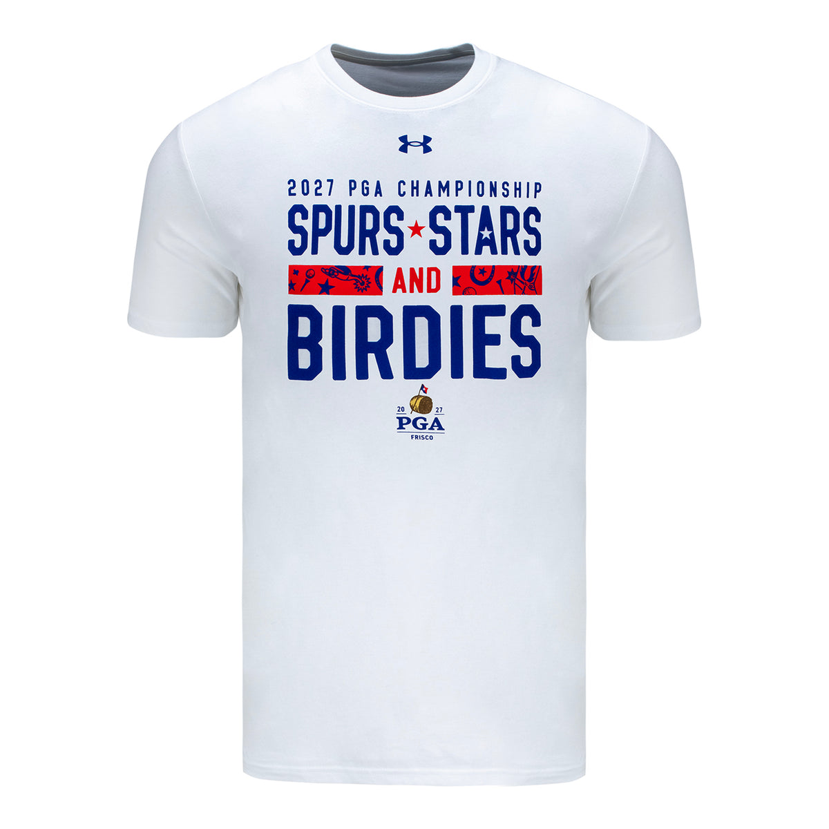 Under Armour 2027 PGA Championship Cotton Performance T-Shirt in White - Front