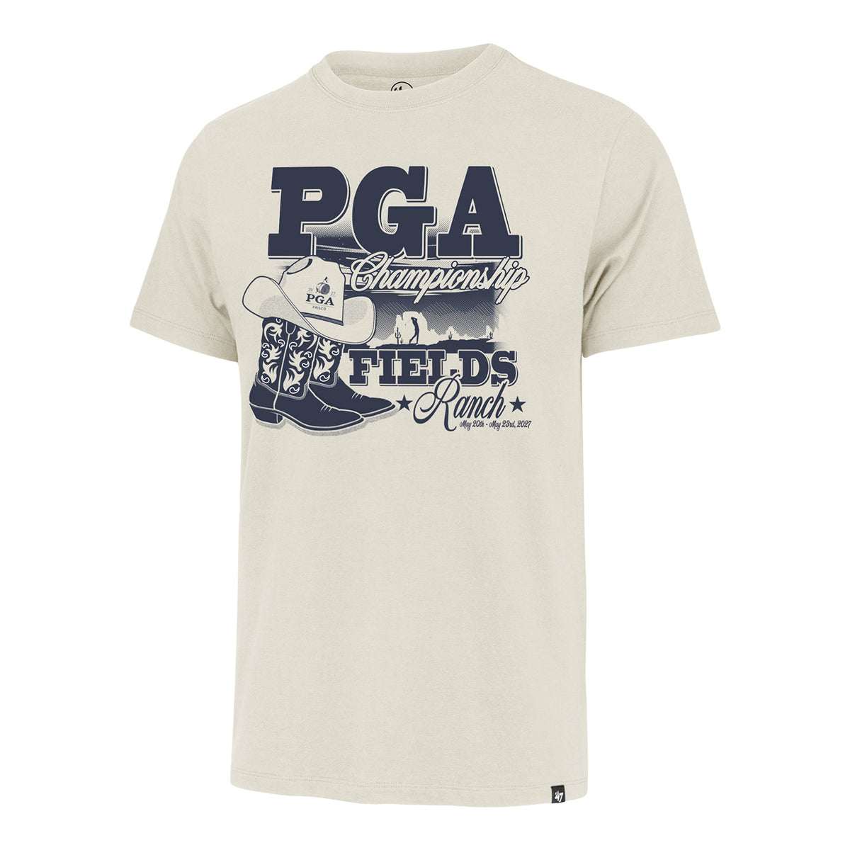 '47 Brand 2027 PGA Championship Franklin T-Shirt in Sandstone - Front