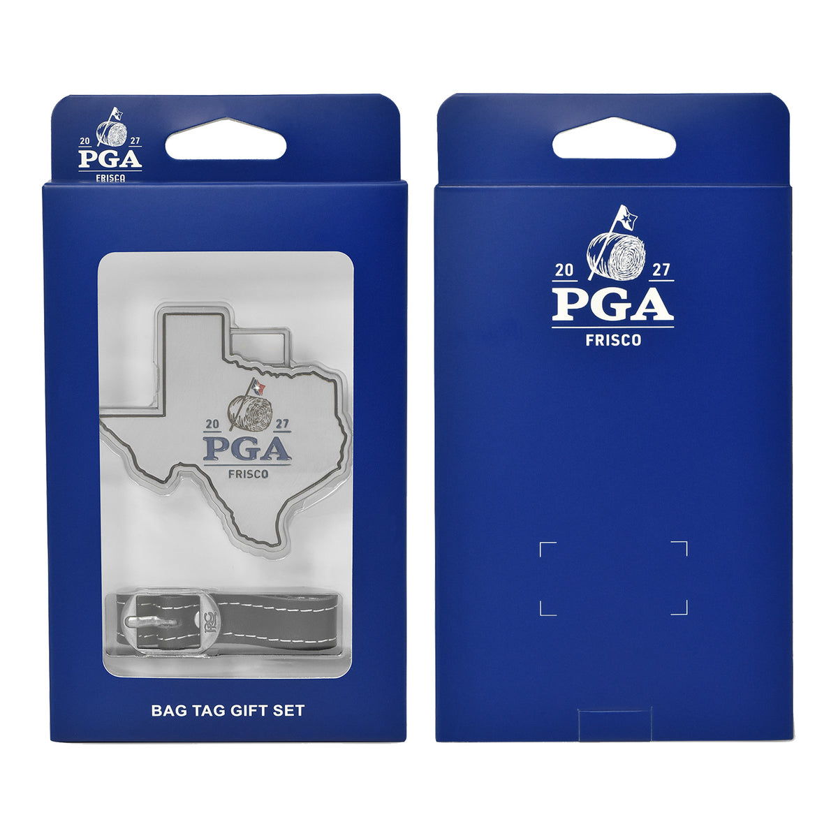 PRG Golf 2027 PGA Championship Bespoke Bag Tag - Front and Back Packaged