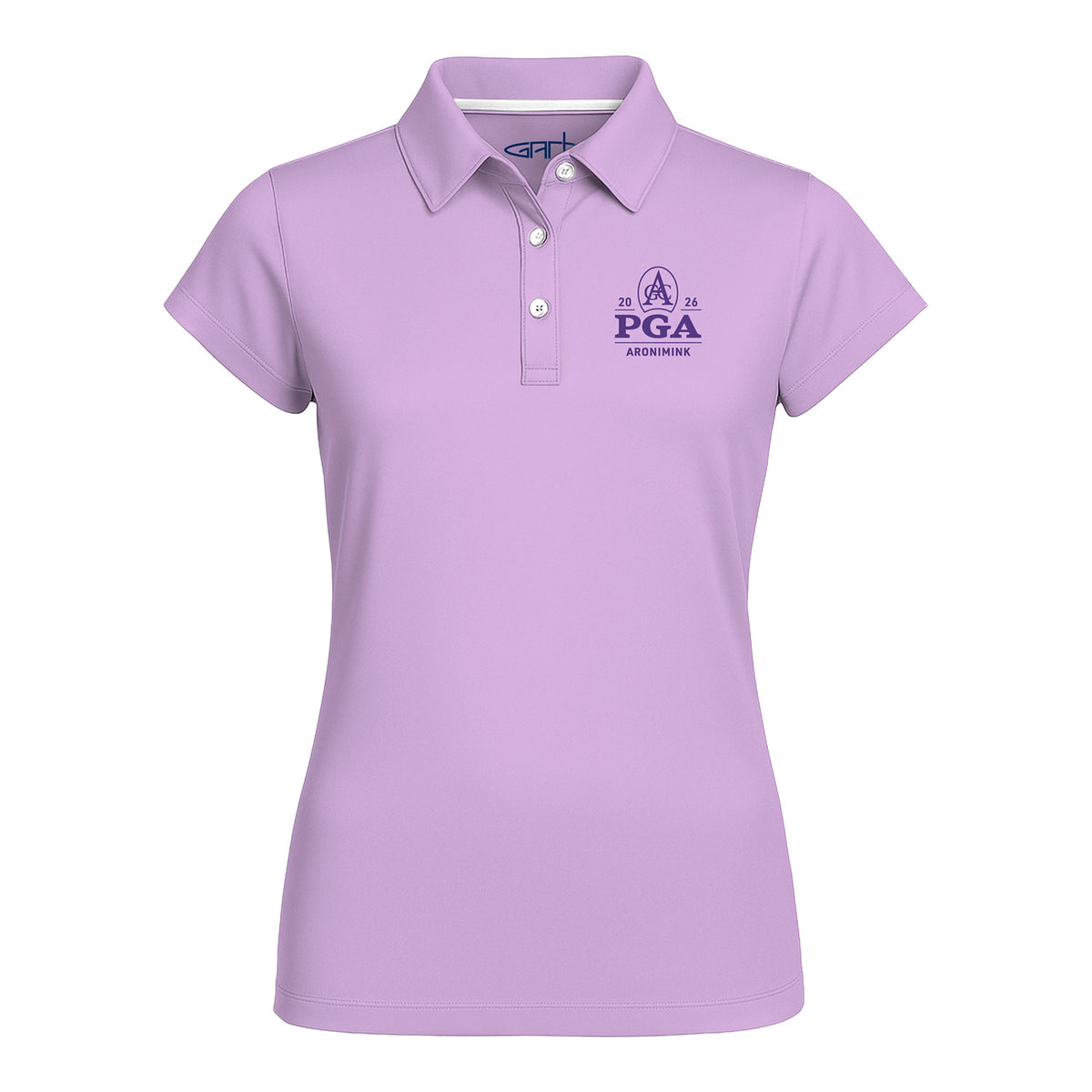 Garb 2026 PGA Championship Youth Brighton Short Sleeve Polo in Purple - Front View