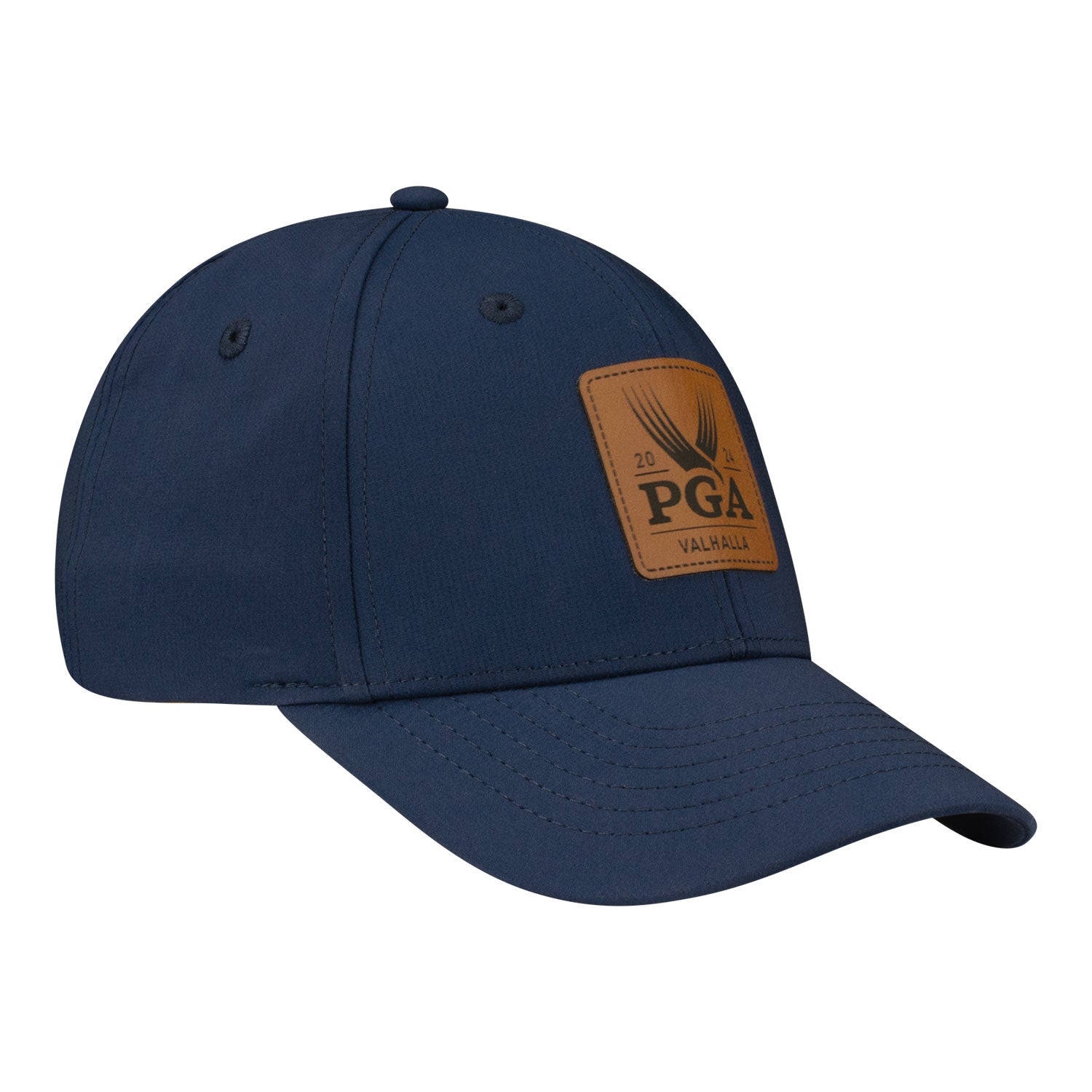 Garb 2024 PGA Championship Youth Hat with Leather Patch in Navy - Angled Front Left View