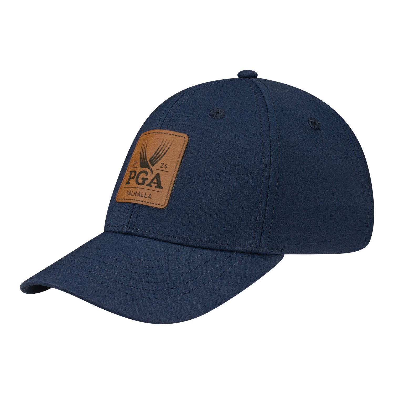 Garb 2024 PGA Championship Youth Hat with Leather Patch in Navy - Angled Front Left View