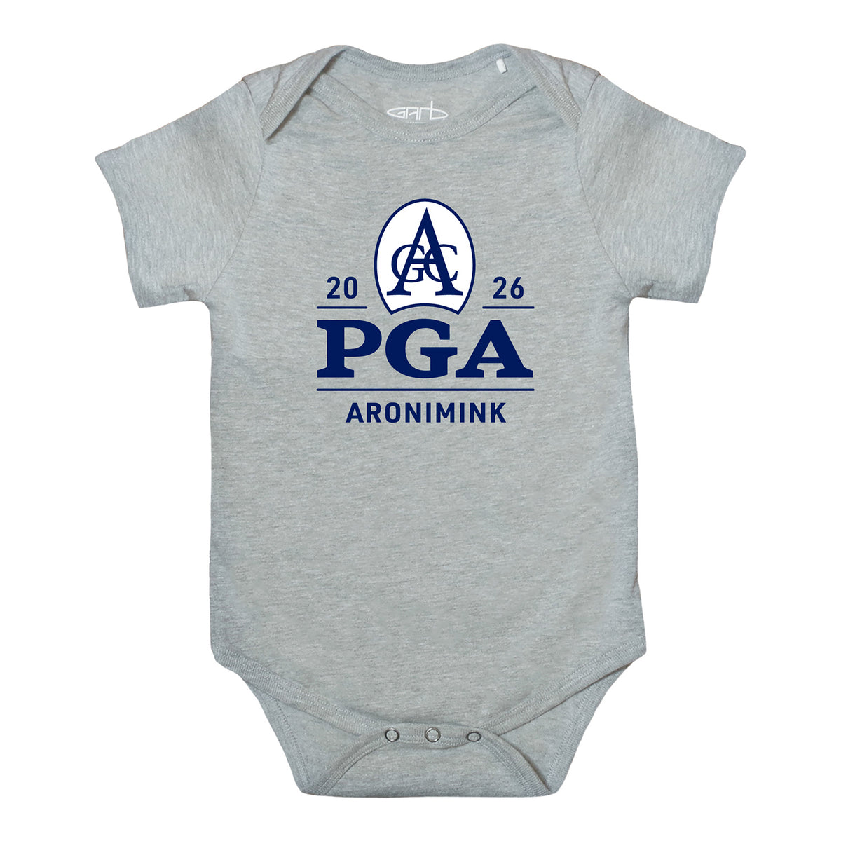 Garb 2026 PGA Championship Onesie in Heather Grey - Front View