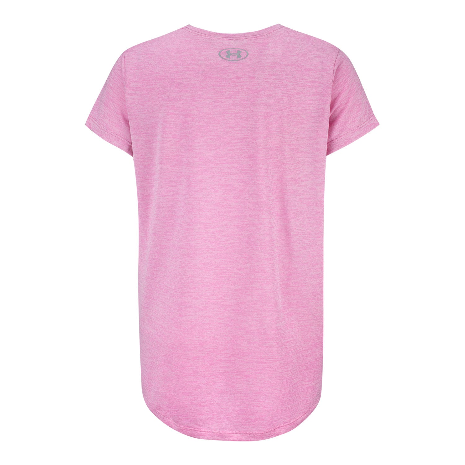 Under Armour 2025 PGA Championship Youth Silver Logo Tech T-Shirt in Meta Pink Twist - Front View