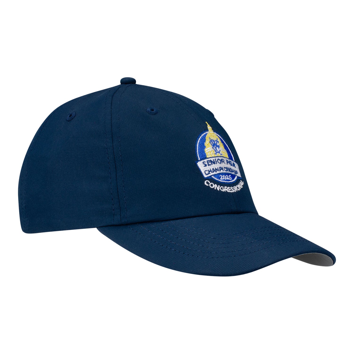 Imperial 2025 PGA Seniors Championship Performance Hat in True Navy - Angled Left Side View
