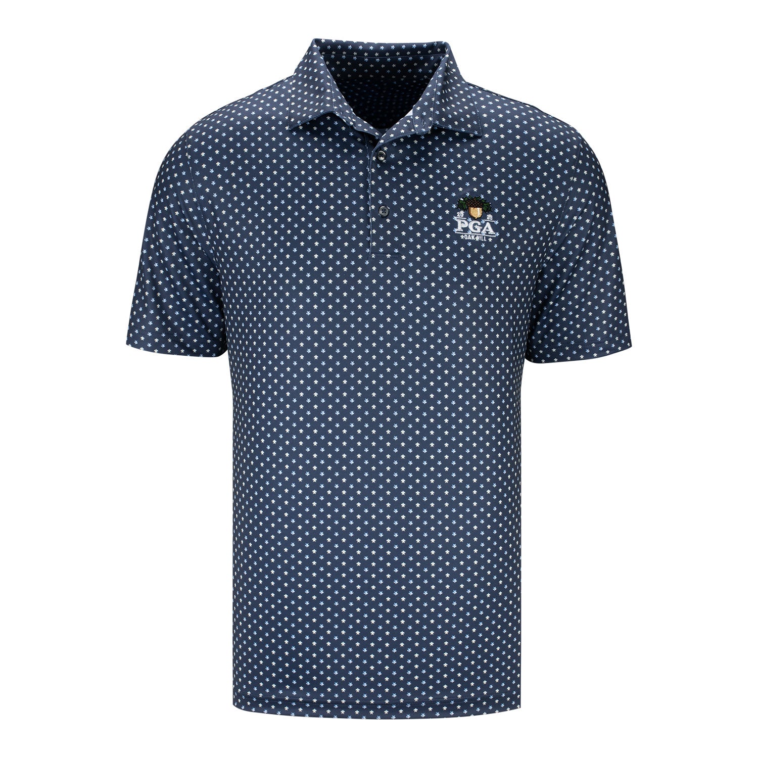 Greg Norman 2023 PGA Championship Sea Turtle Polo in Navy- Front View