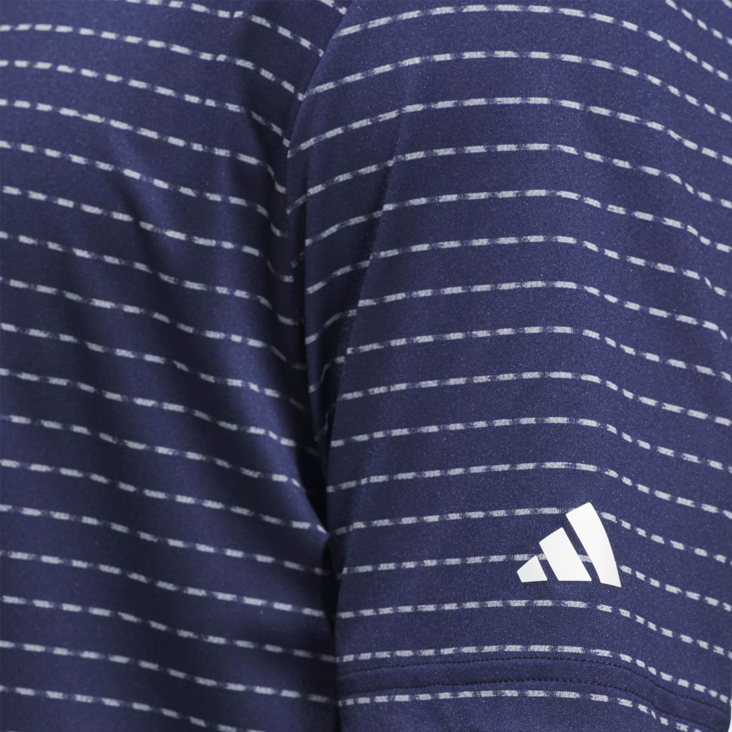 Adidas 2026 PGA Championship Ultimate365+ Dash Stripe Polo in Collegiate Navy - Front View