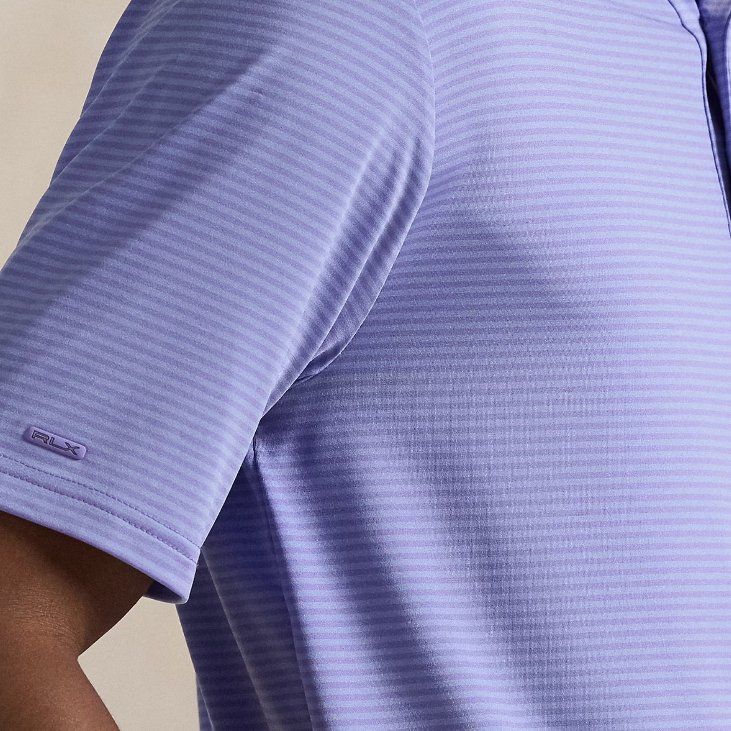 Ralph Lauren 2026 PGA Championship Lightweight Jersey Polo in Pure Lilac and Fall Blue - Front View