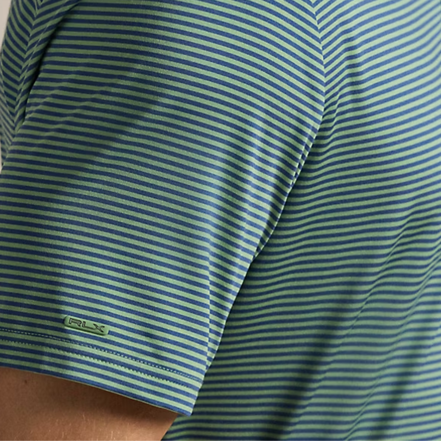 Ralph Lauren 2026 PGA Championship Lightweight Jersey Polo in Outback Green and Old Royal Blue - Front View