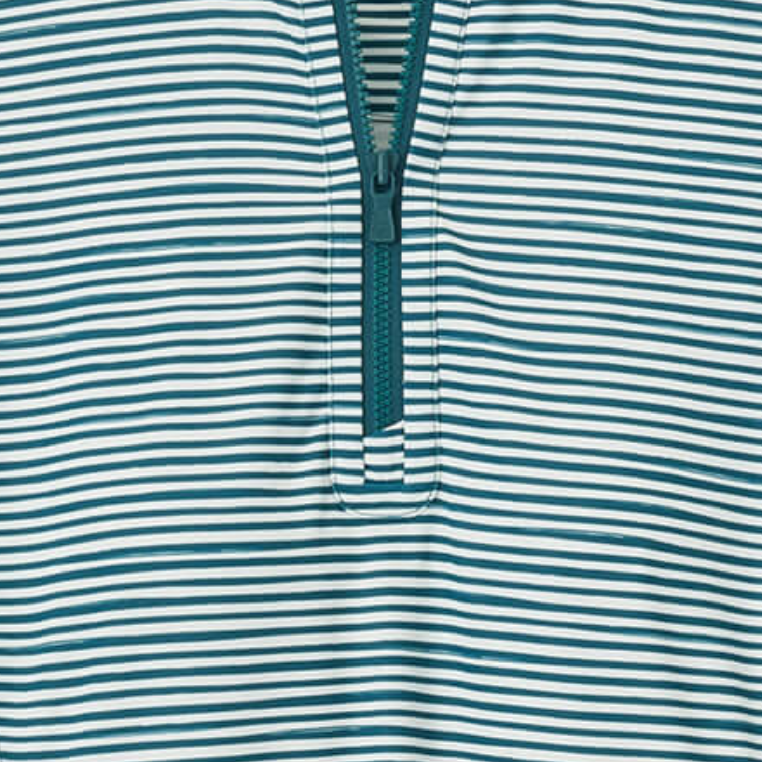 Peter Millar 2026 PGA Championship Ladies Striped Quarter Zip Sun Shirt in Deep Jade - Front View