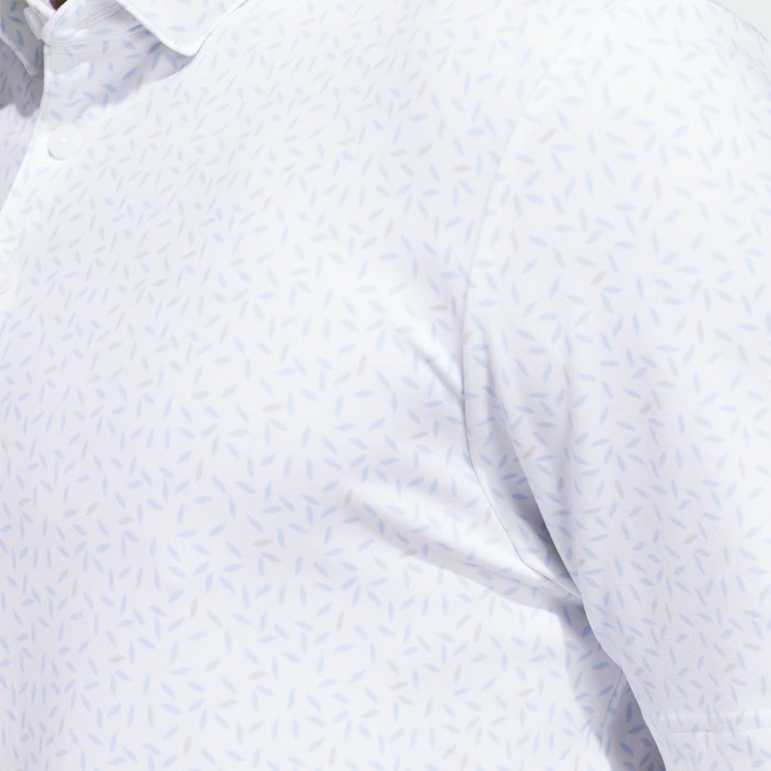 Adidas 2026 PGA Championship Soft Print Polo in White - Front View