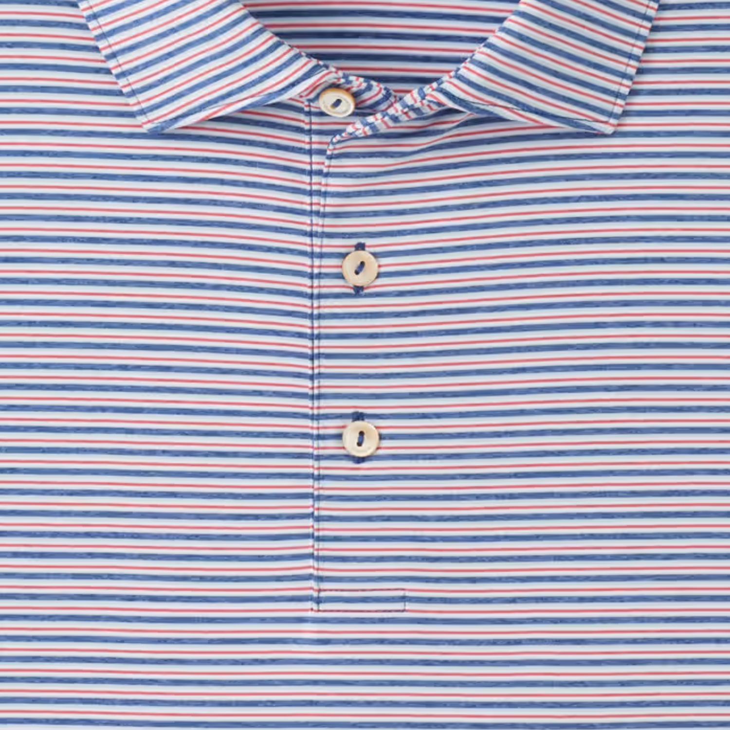Peter Millar 2027 PGA Championship Owens Performance Jersey Polo in Windsor Blue - Front View