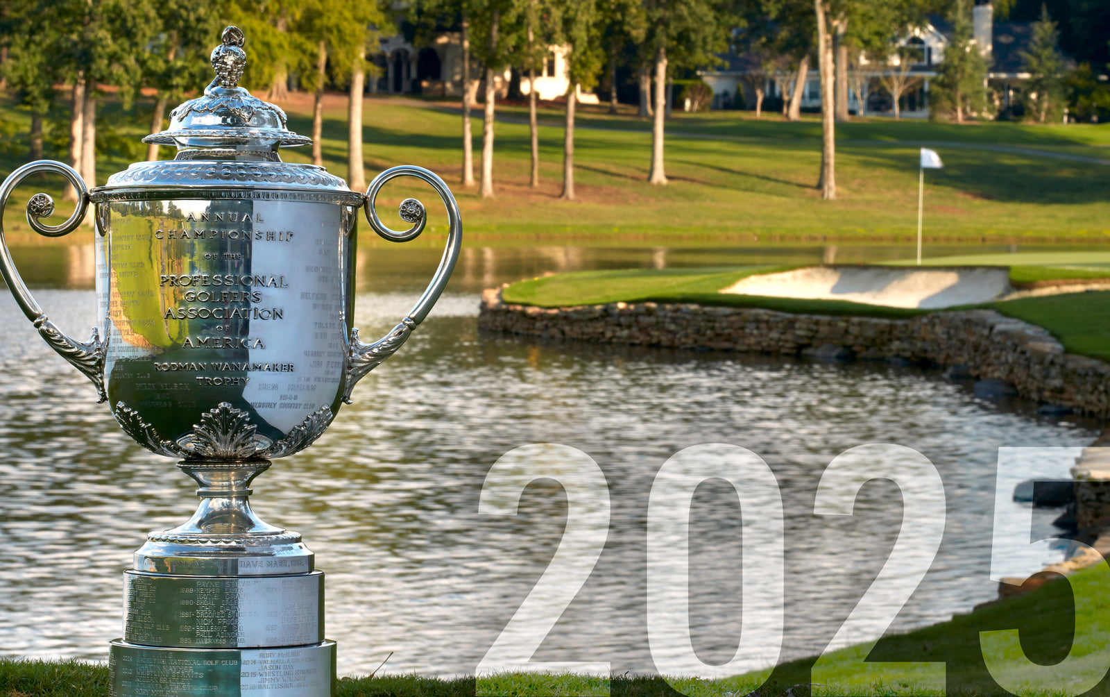 Ahead 2025 PGA Championship Screened Flag in Yellow PGA Shop