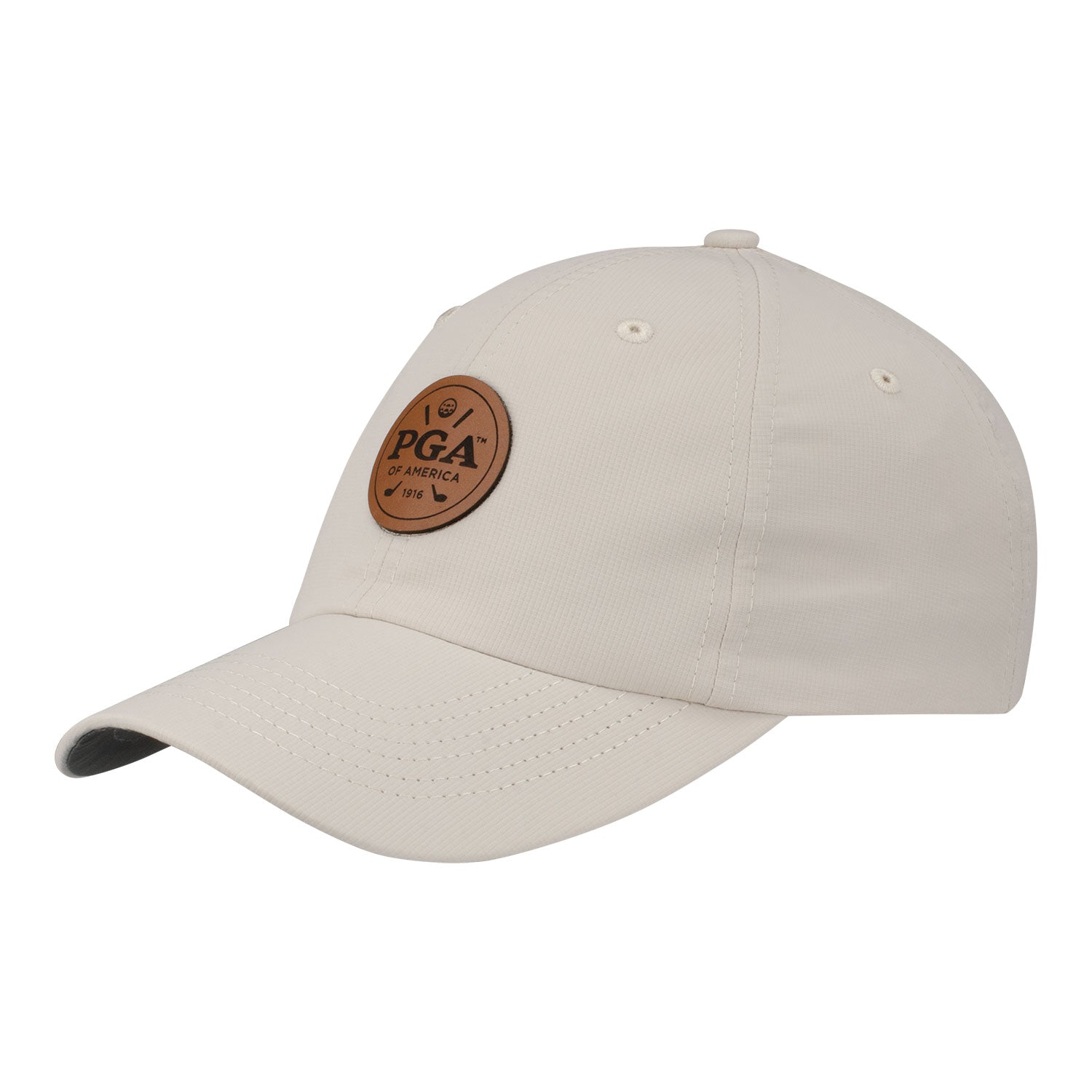 Imperial PGA of America Performance Hat in Putty - Angled Front Left View