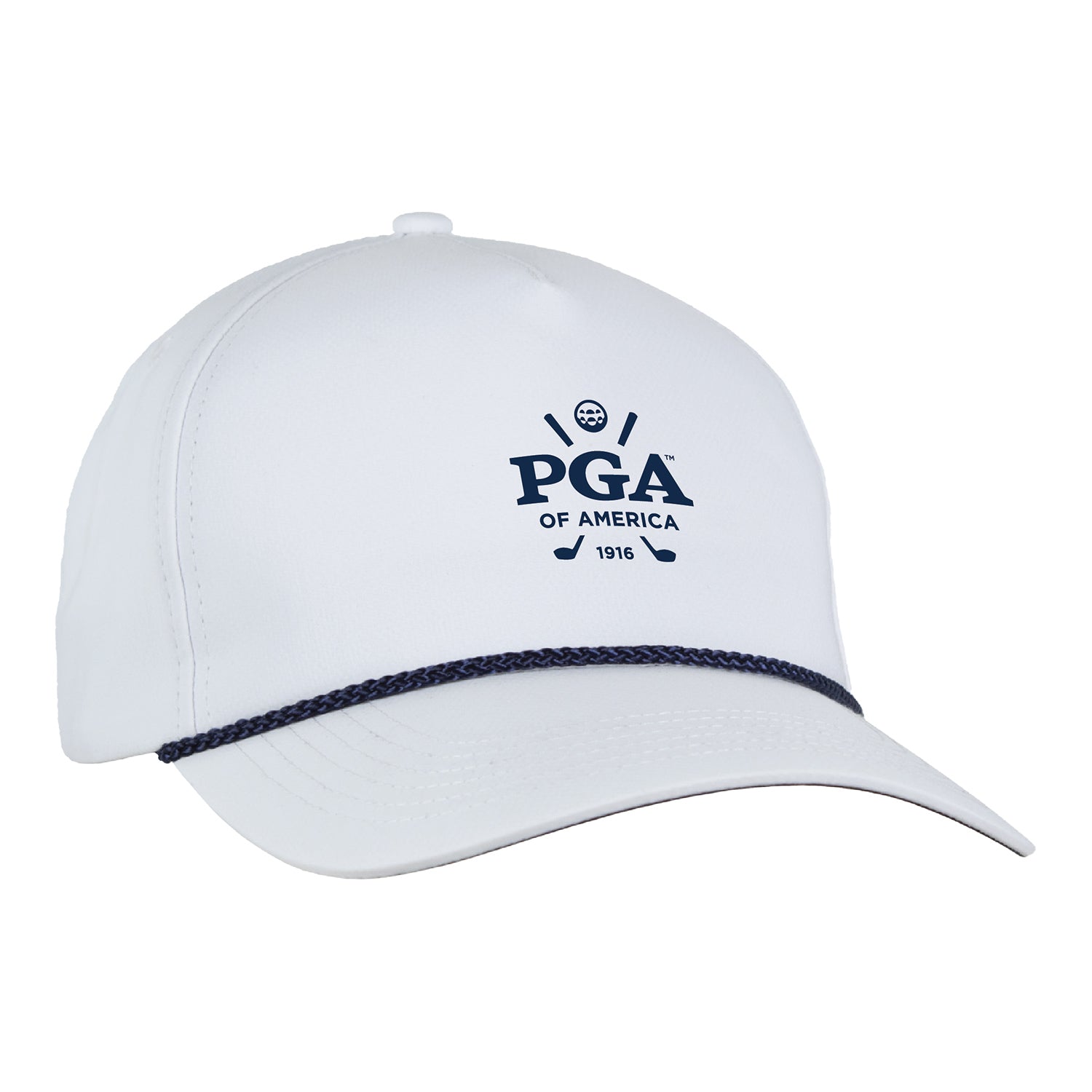 Ahead PGA of America Rope Hat in White - Front View