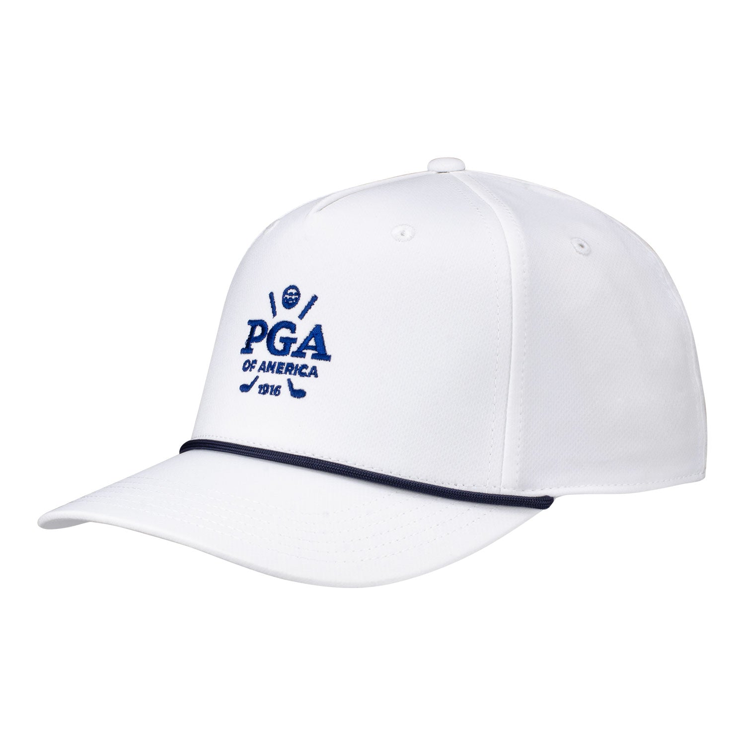 Ahead PGA of America Rope Hat in White - Angled Front Left View