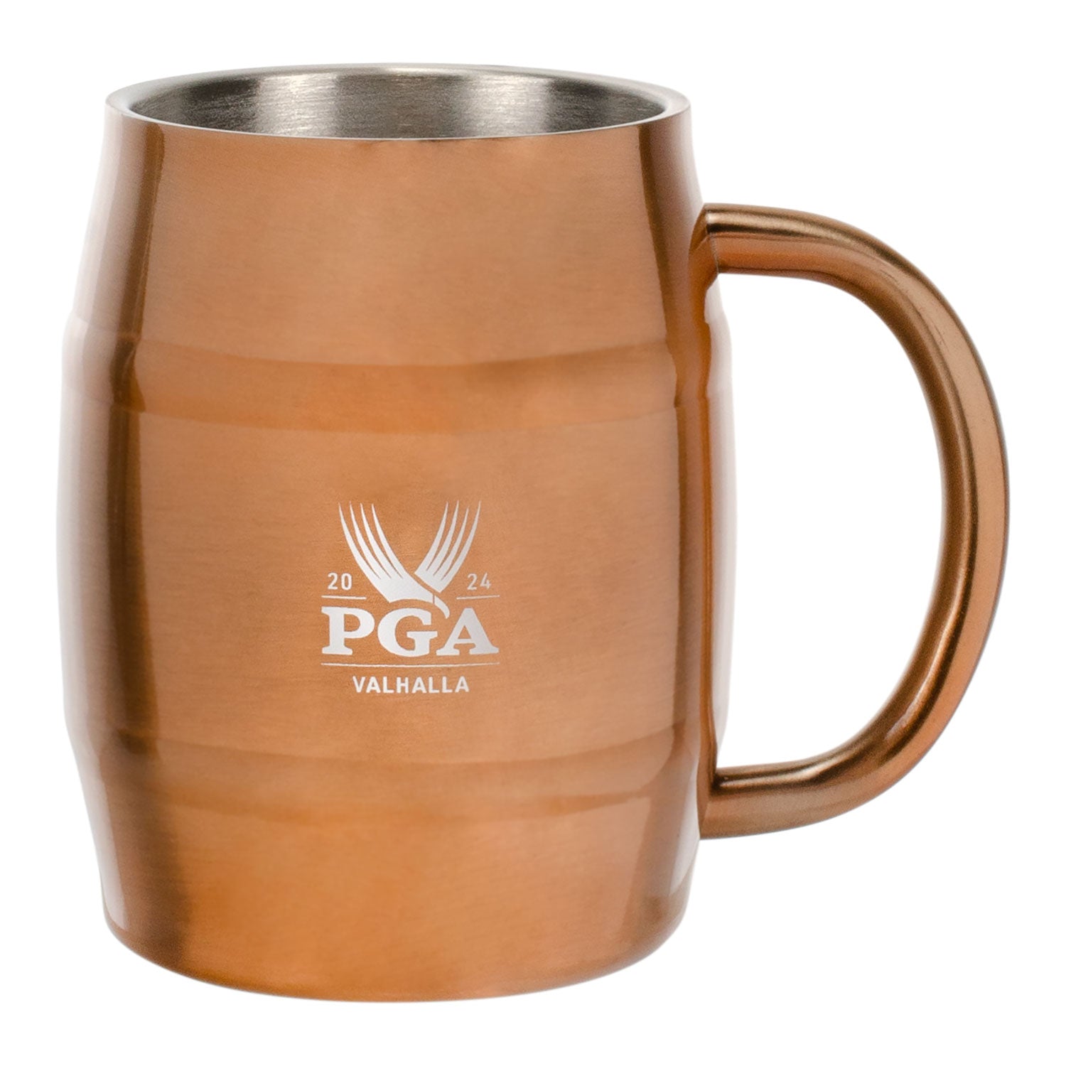 Tournament Solutions 2024 PGA Championship Copper Barrel Mug - Front View