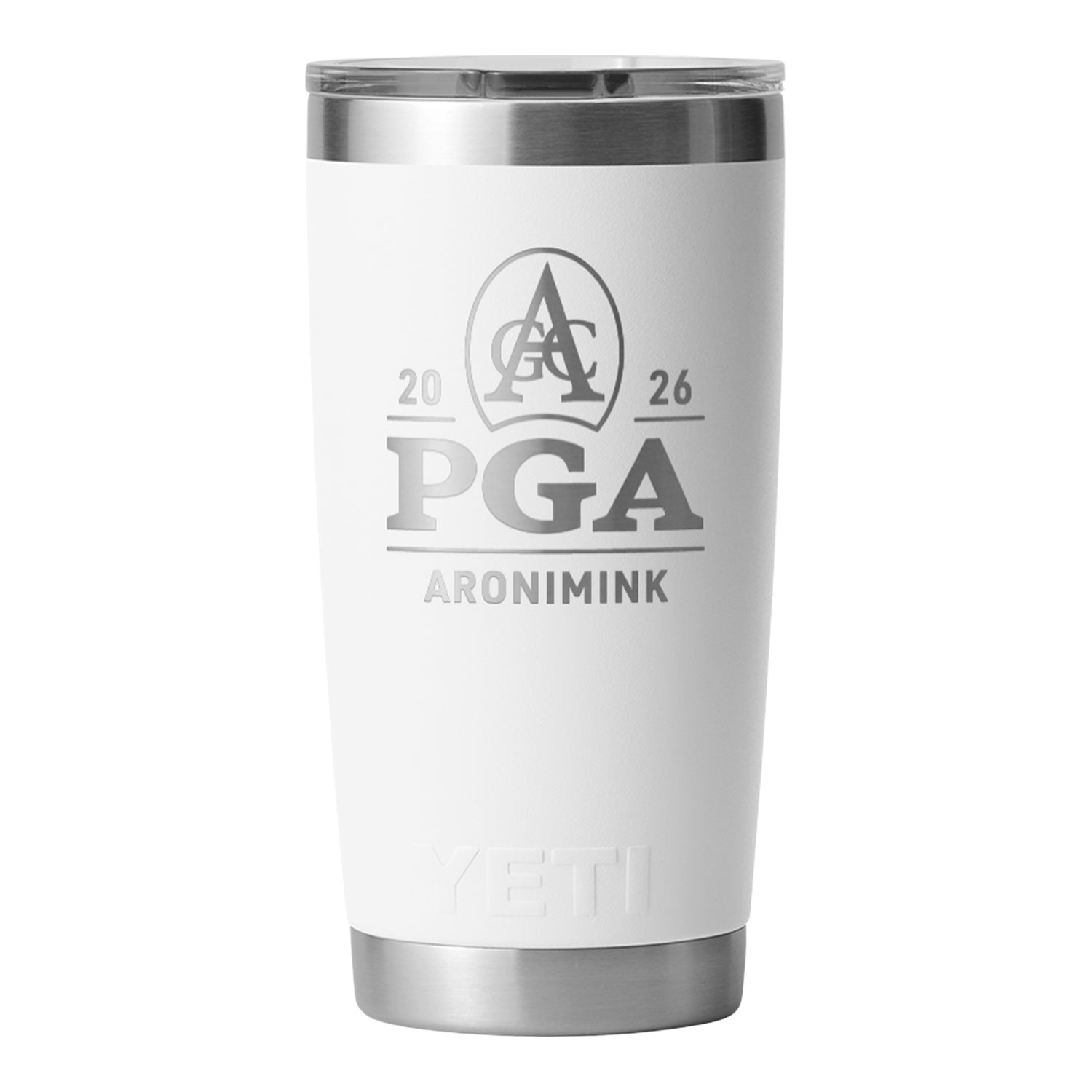 YETI 2026 PGA Championship 20oz Rambler in White - Front View
