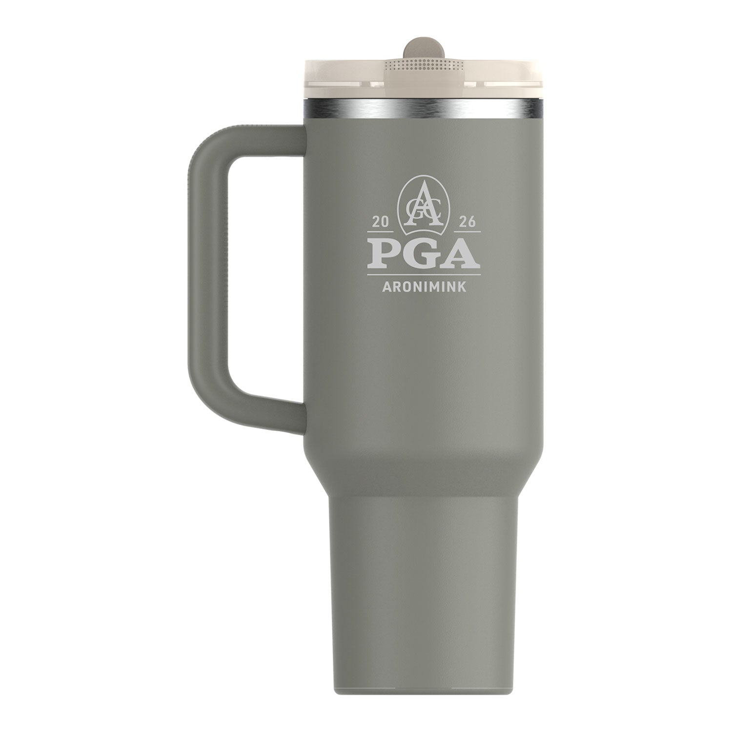 Stanley 2026 PGA Championship 40oz Quencher ProTour Flip Straw Tumbler in Ash - Front View
