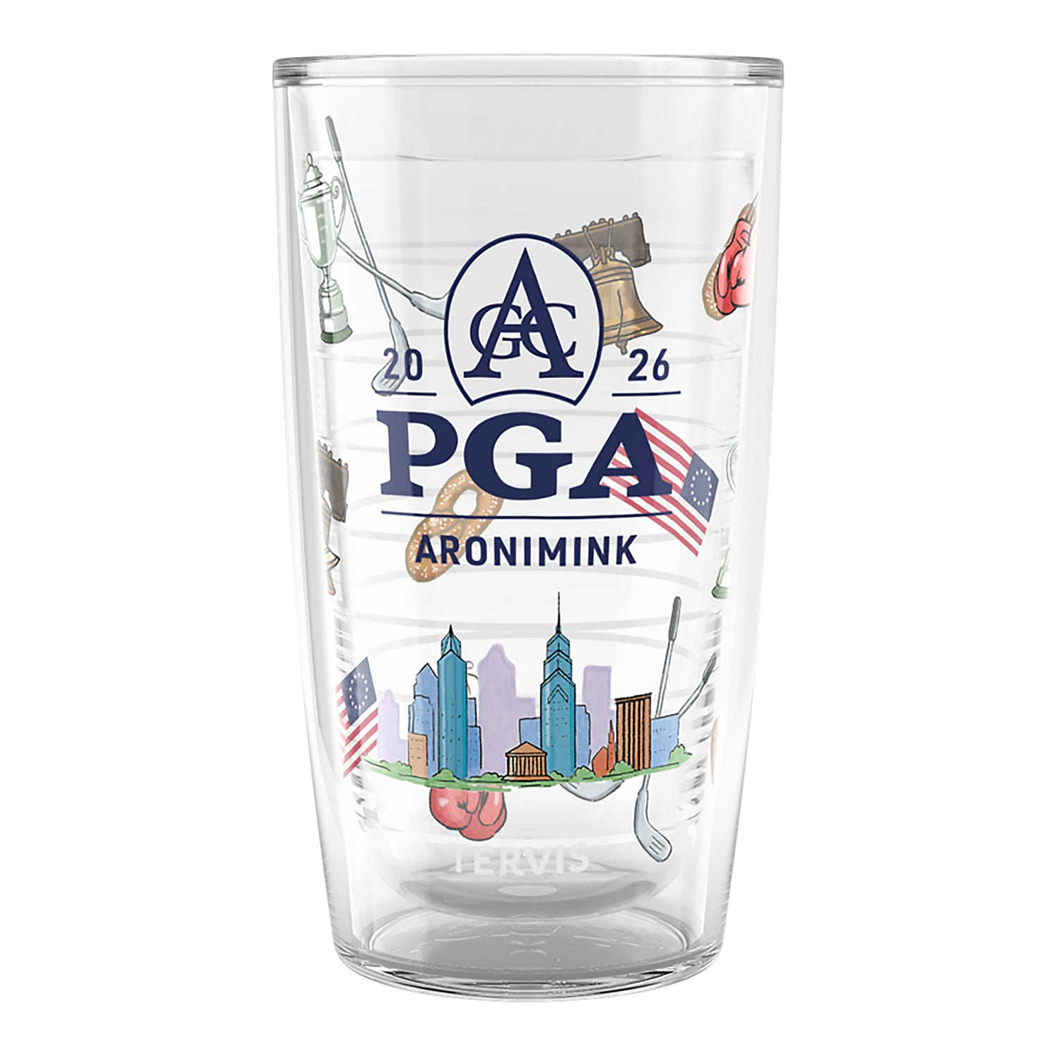 Tervis 2026 PGA Championship 16oz Philly Scatter Print Tumbler in Clear - Front View