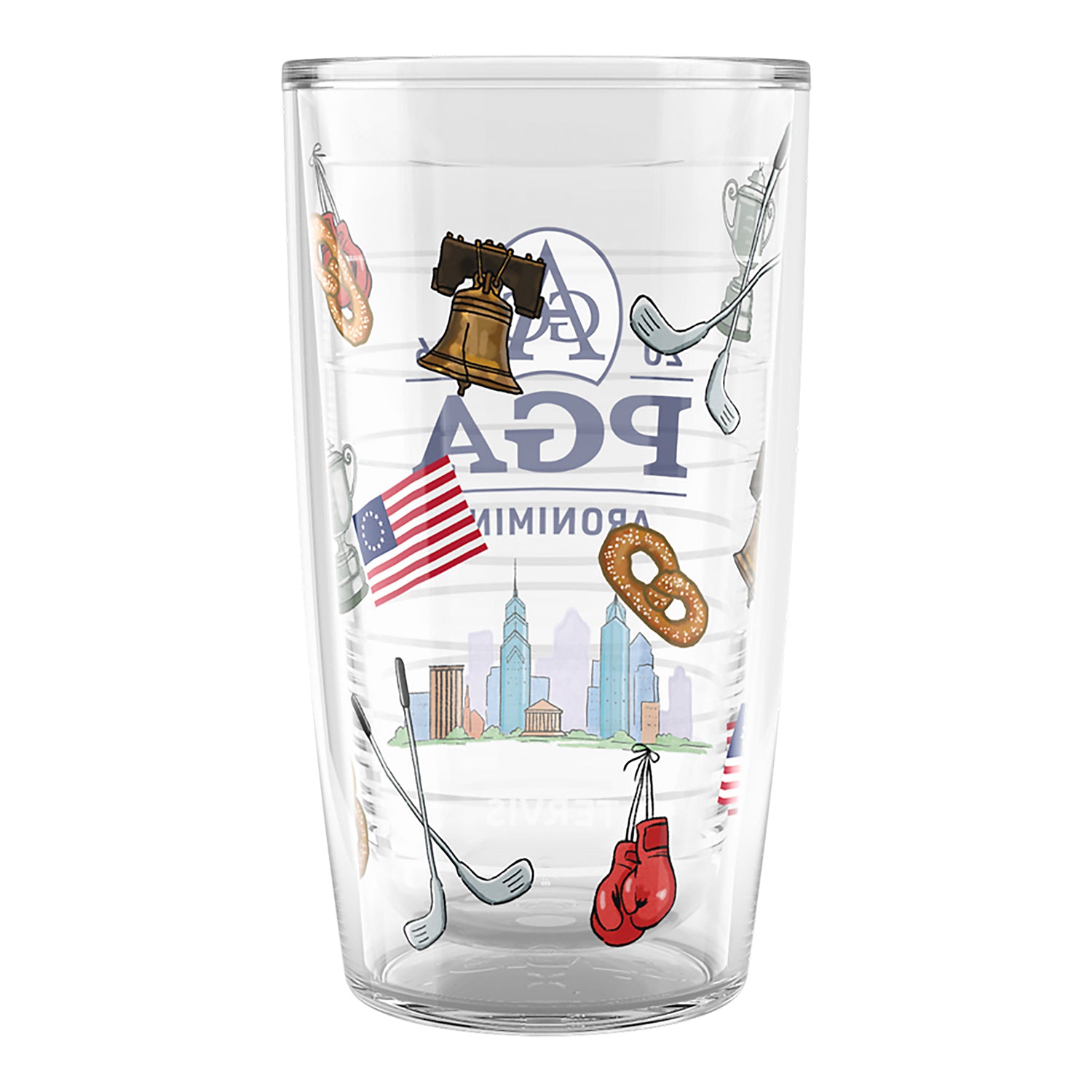 Tervis 2026 PGA Championship 16oz Philly Scatter Print Tumbler in Clear - Front View