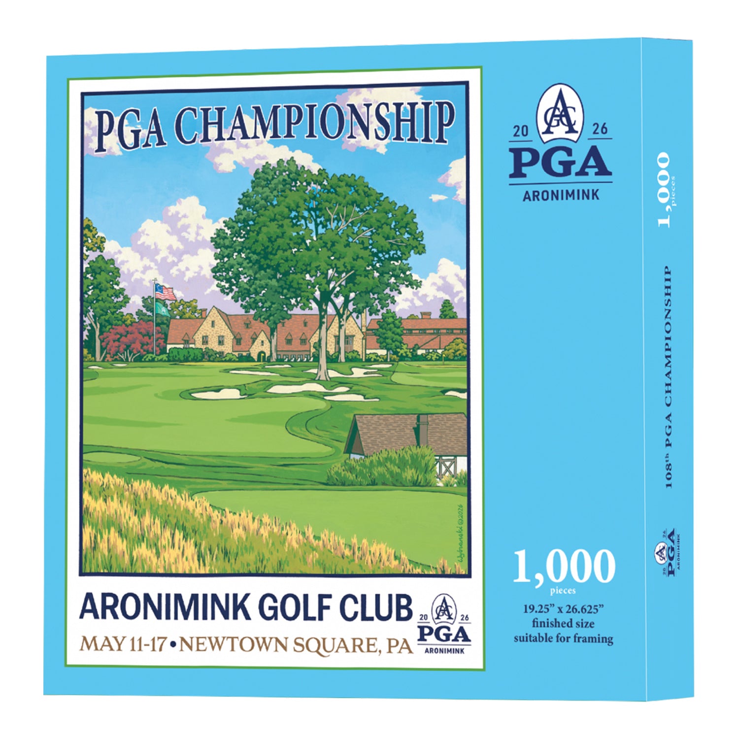 Lee Wybranski 2026 PGA Championship 1000pc Puzzle - Front Box View