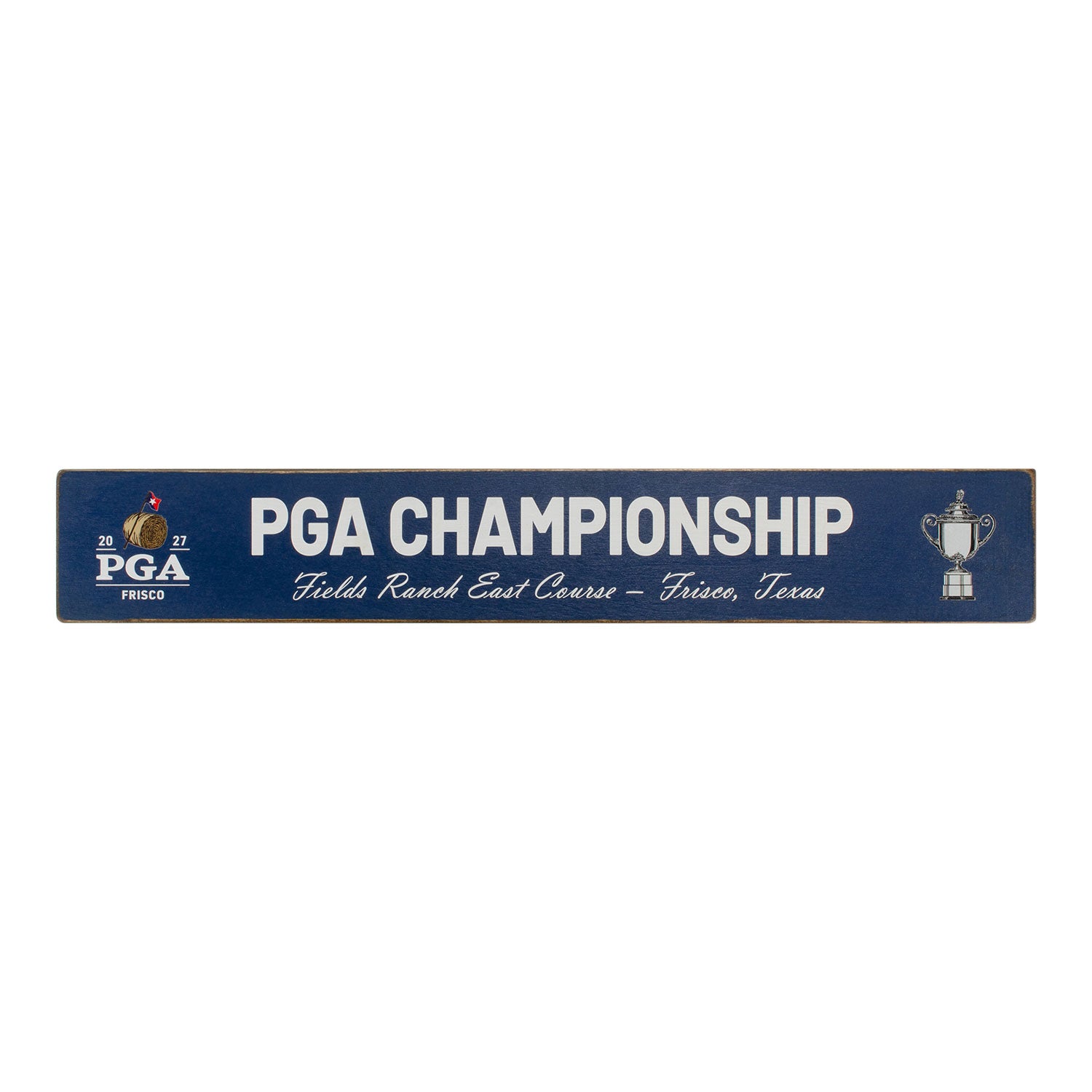 Signs by the Sea 2027 PGA Championship Wood Name Sign in Navy - Front