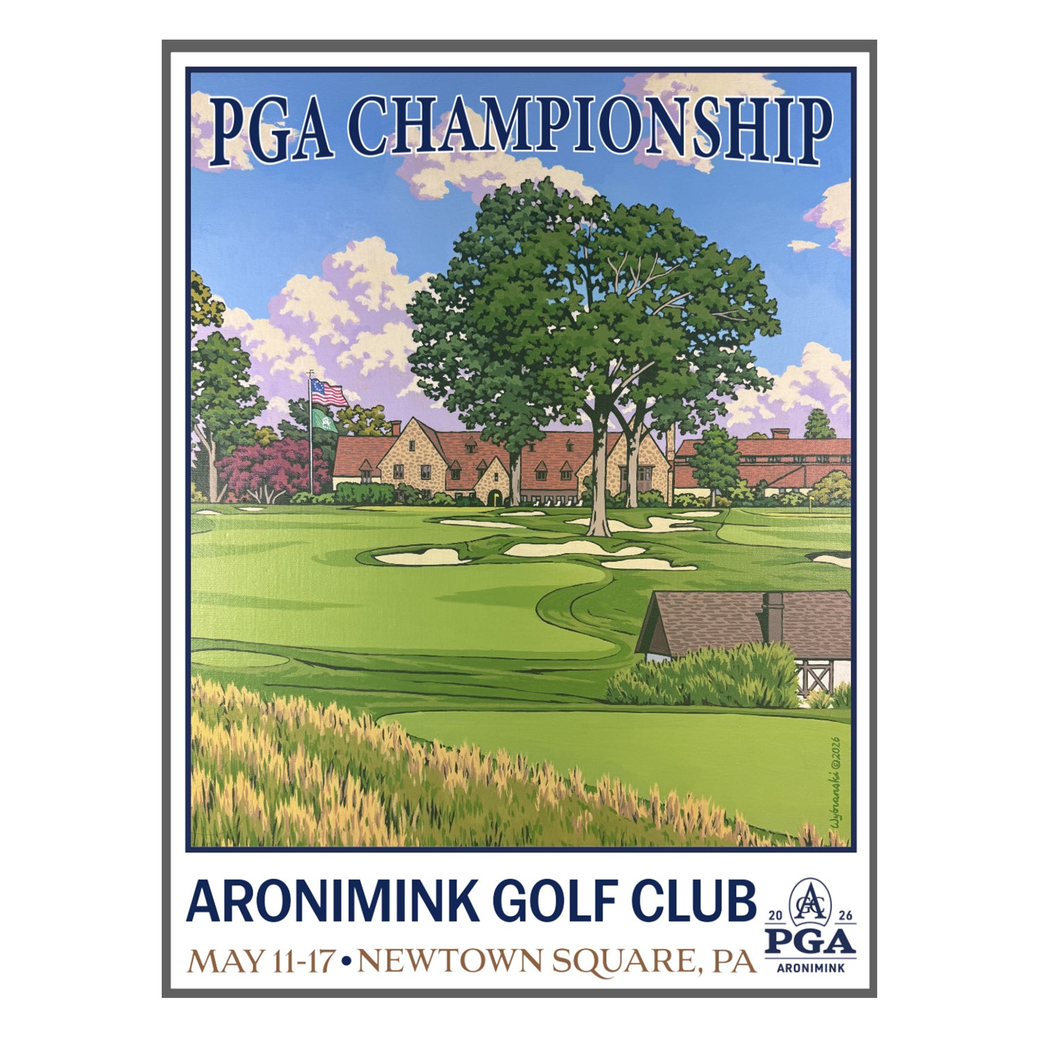 Lee Wybranski 2026 PGA Championship Poster - Front View