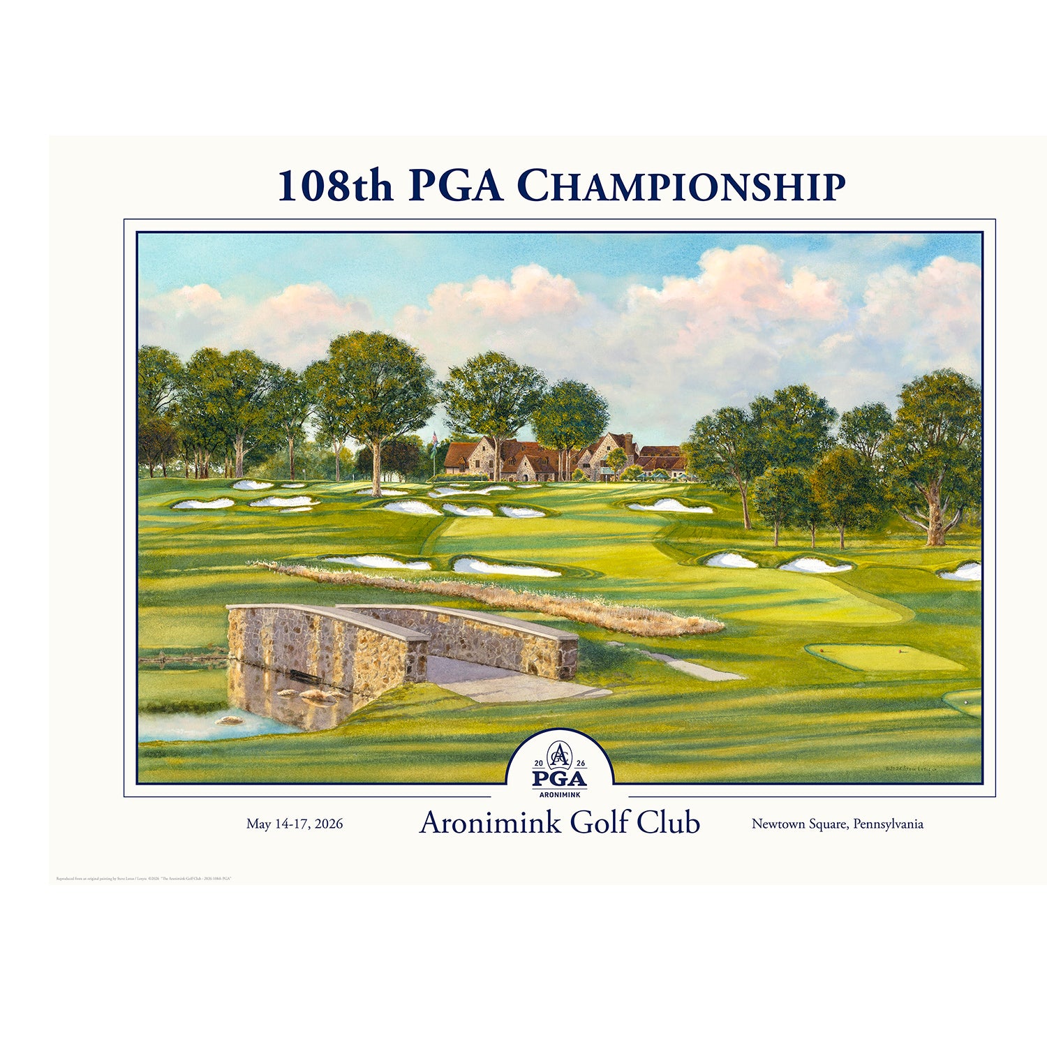 Lotus 2026 PGA Championship Aronimink Poster - Front View
