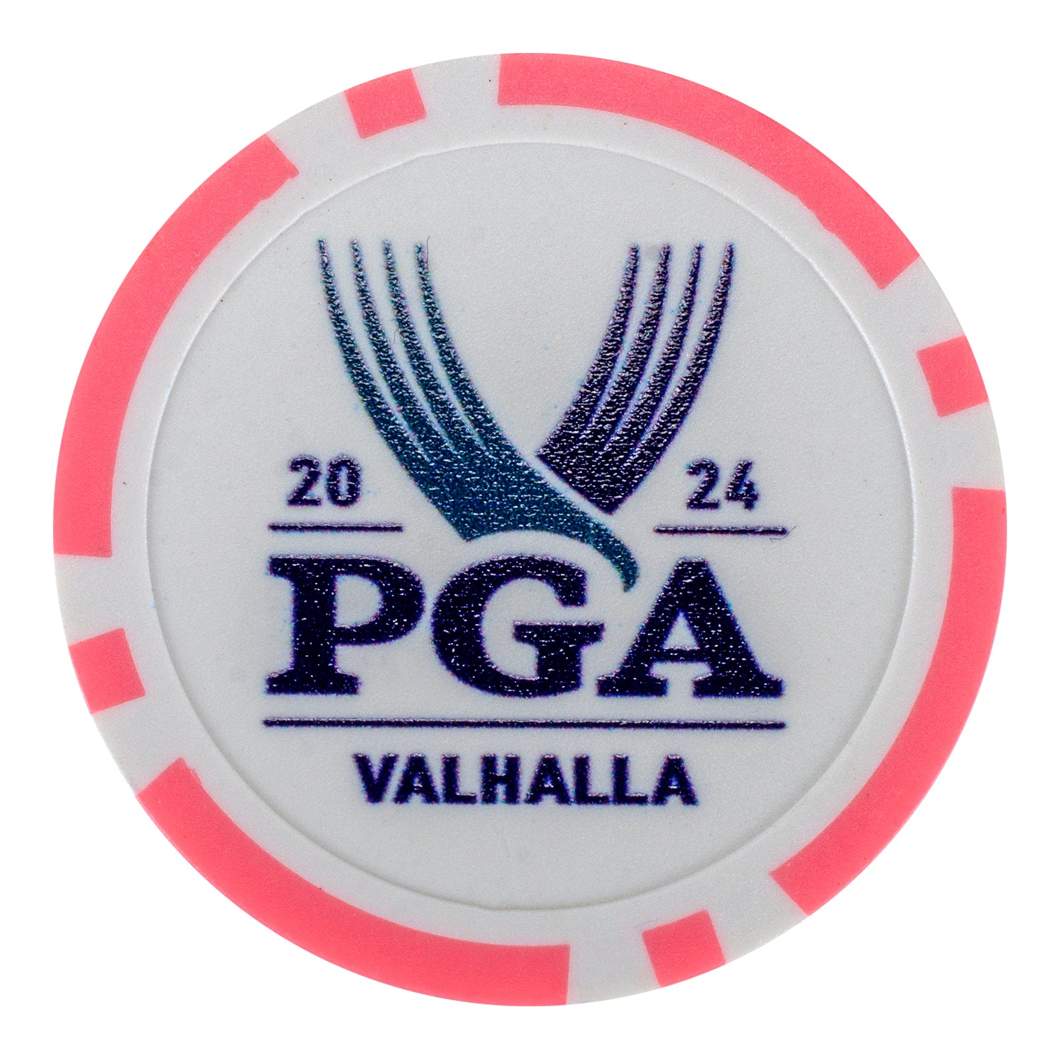 Tournament Solutions 2024 PGA Championship Pink Poker Chip - Front View