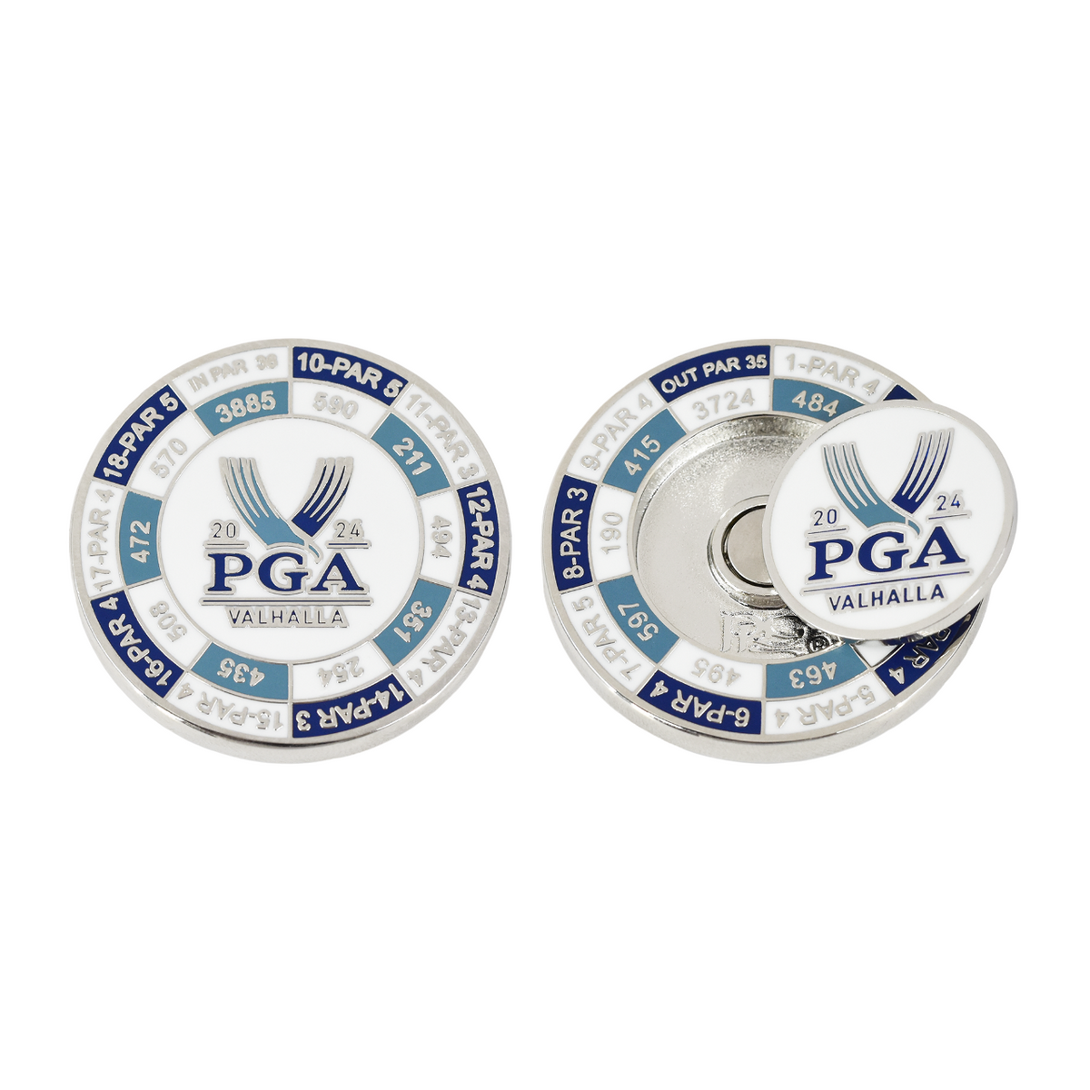 PRG Americas 2024 PGA Championship Duo Yardage Ball Marker - Front View
