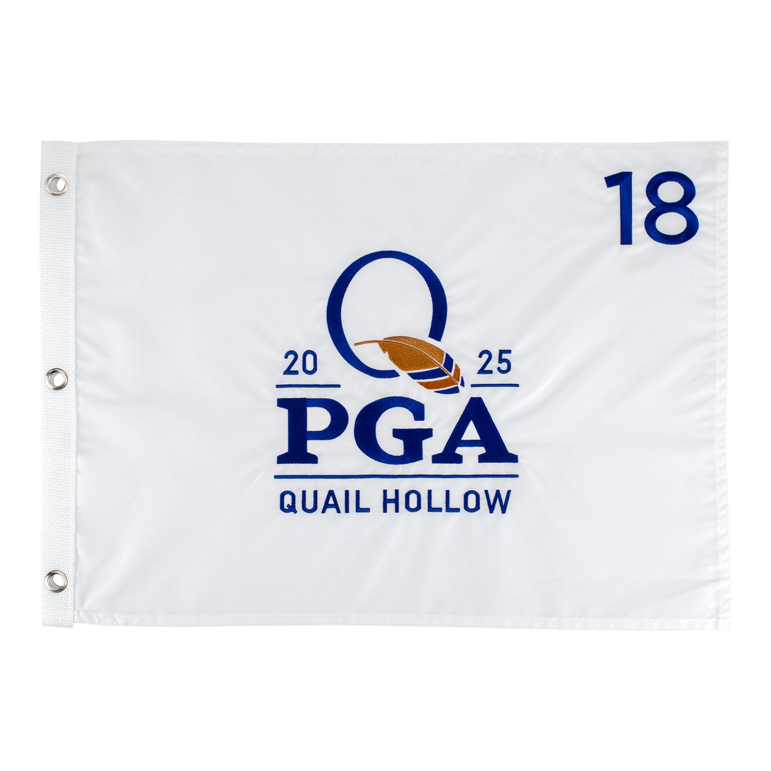 Ahead 2025 PGA Championship Embroidered Flag in White - Front View