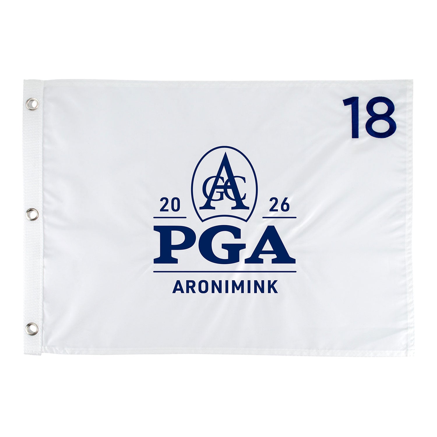 Ahead 2026 PGA Championship Embroidered Flag in White - Front View