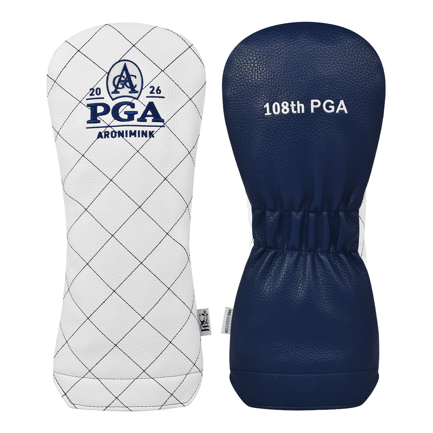 PRG Golf 2026 PGA Championship Quilted Driver Cover - Front and Back View
