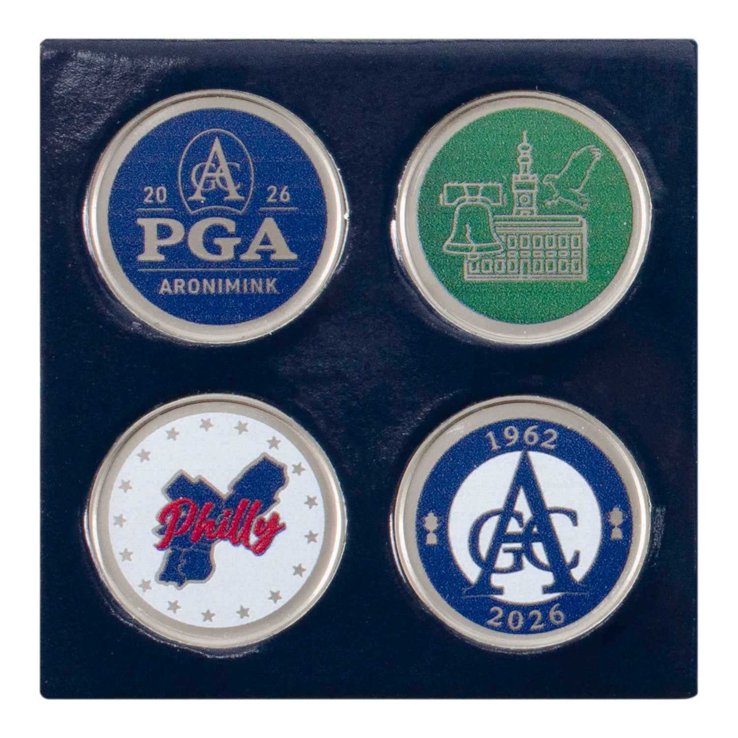 Ahead 2026 PGA Championship Aronimink History 4pc Ball Marker Set - Set View